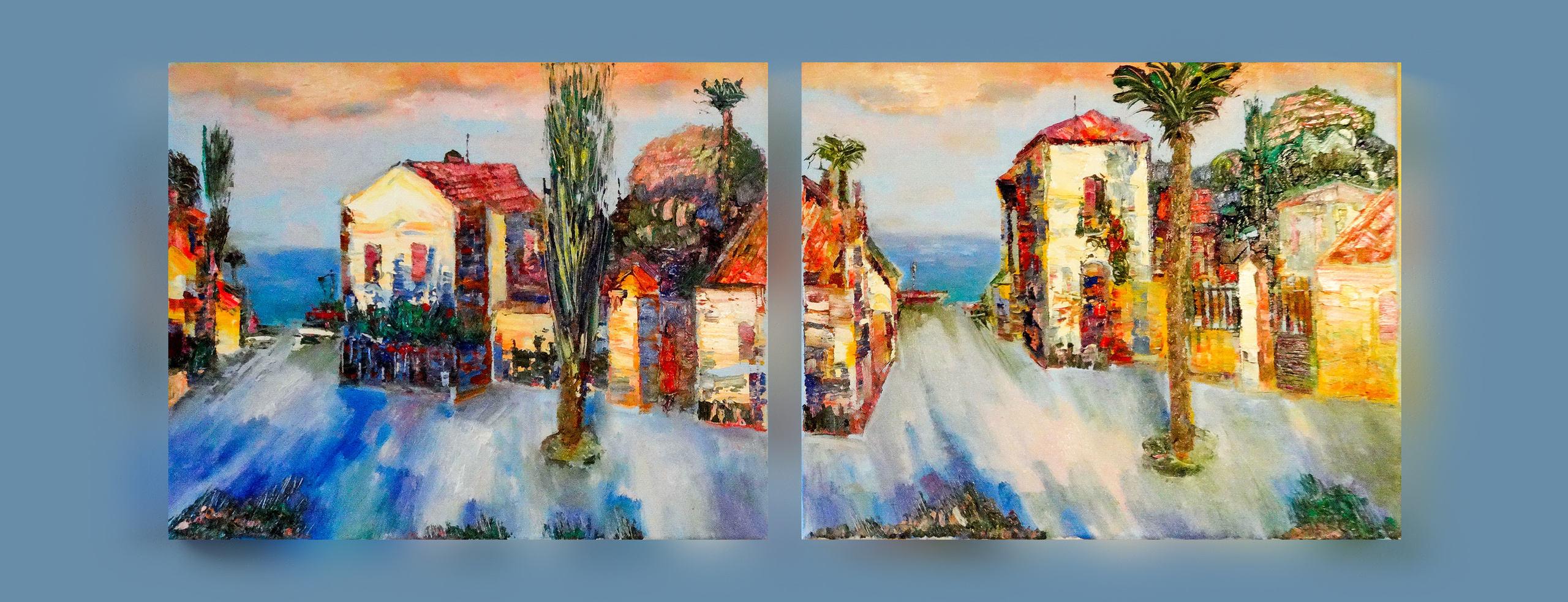 Paintings of V. Portyanoy in the interior. Contemporary artist Vladimir Portyanoy. Painting, graphics