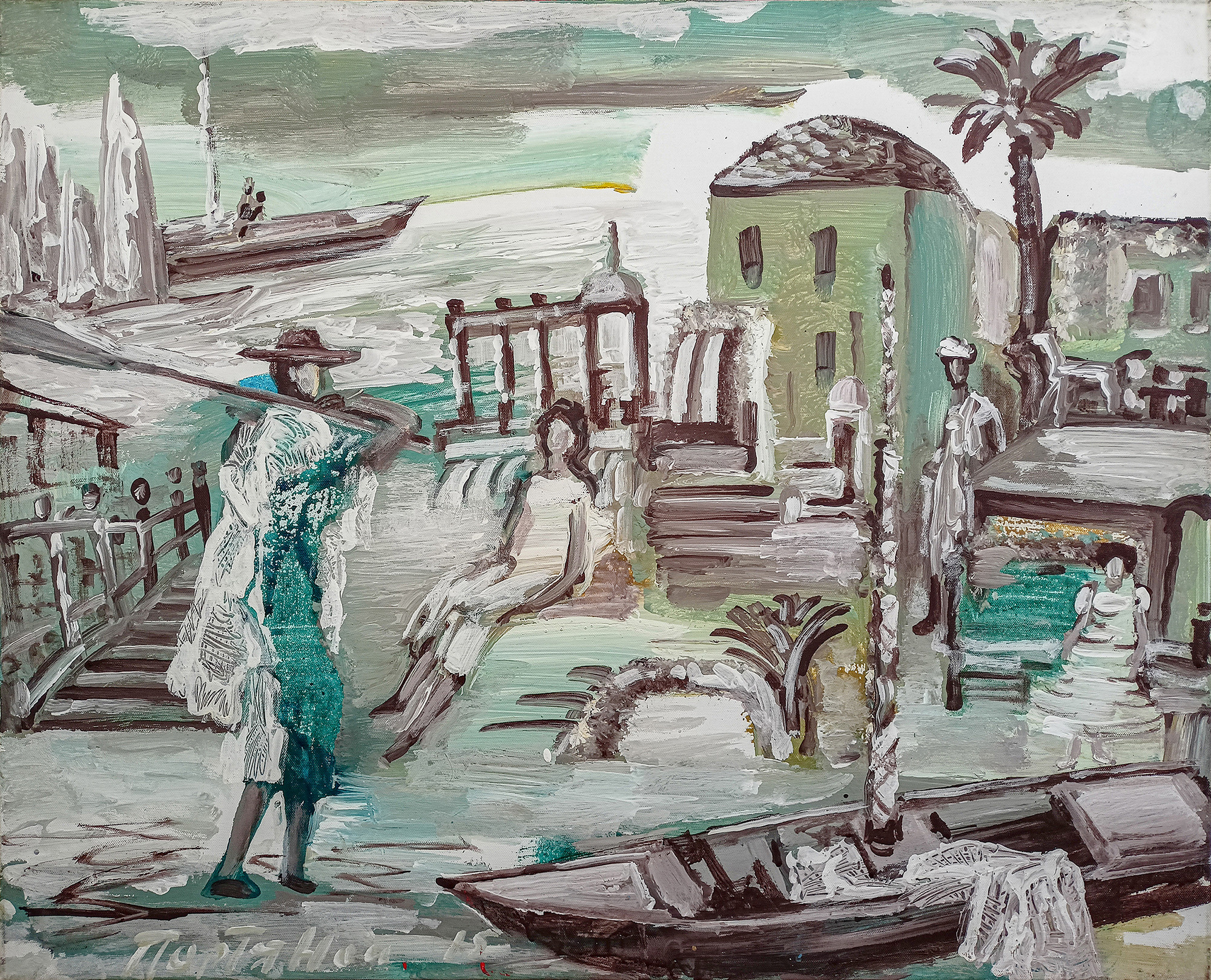 Untitled (By the sea). w/d. Canvas, oil, acrylic. 80X100cm. Art. BP-110