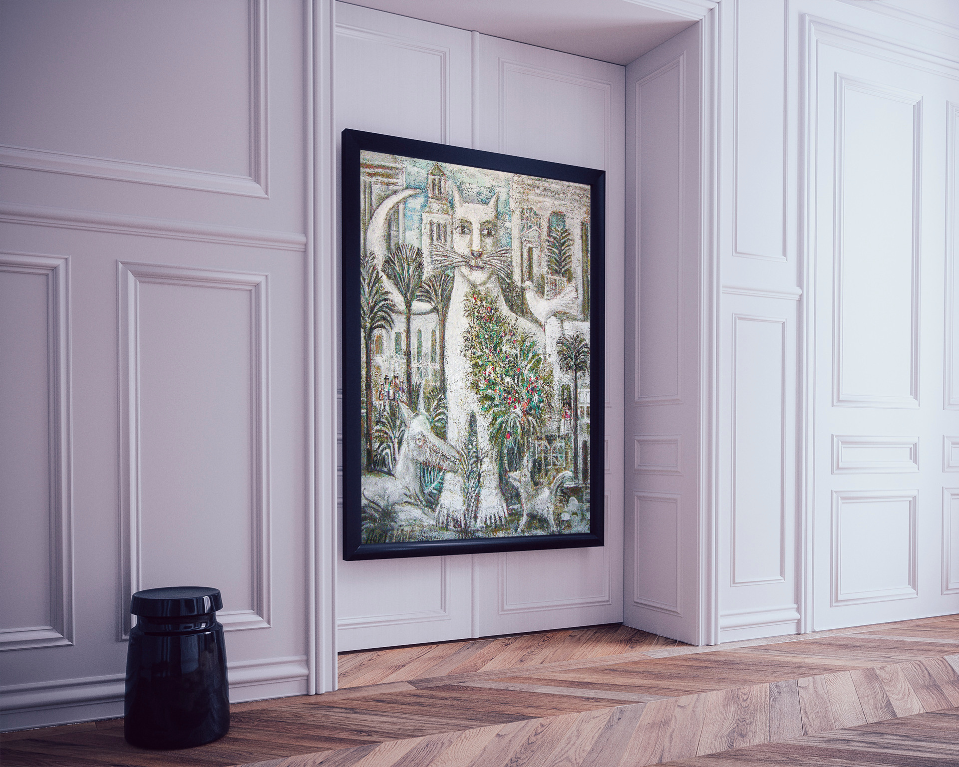 Paintings of V. Portyanoy in the interior. Contemporary artist Vladimir Portyanoy. Painting, graphics