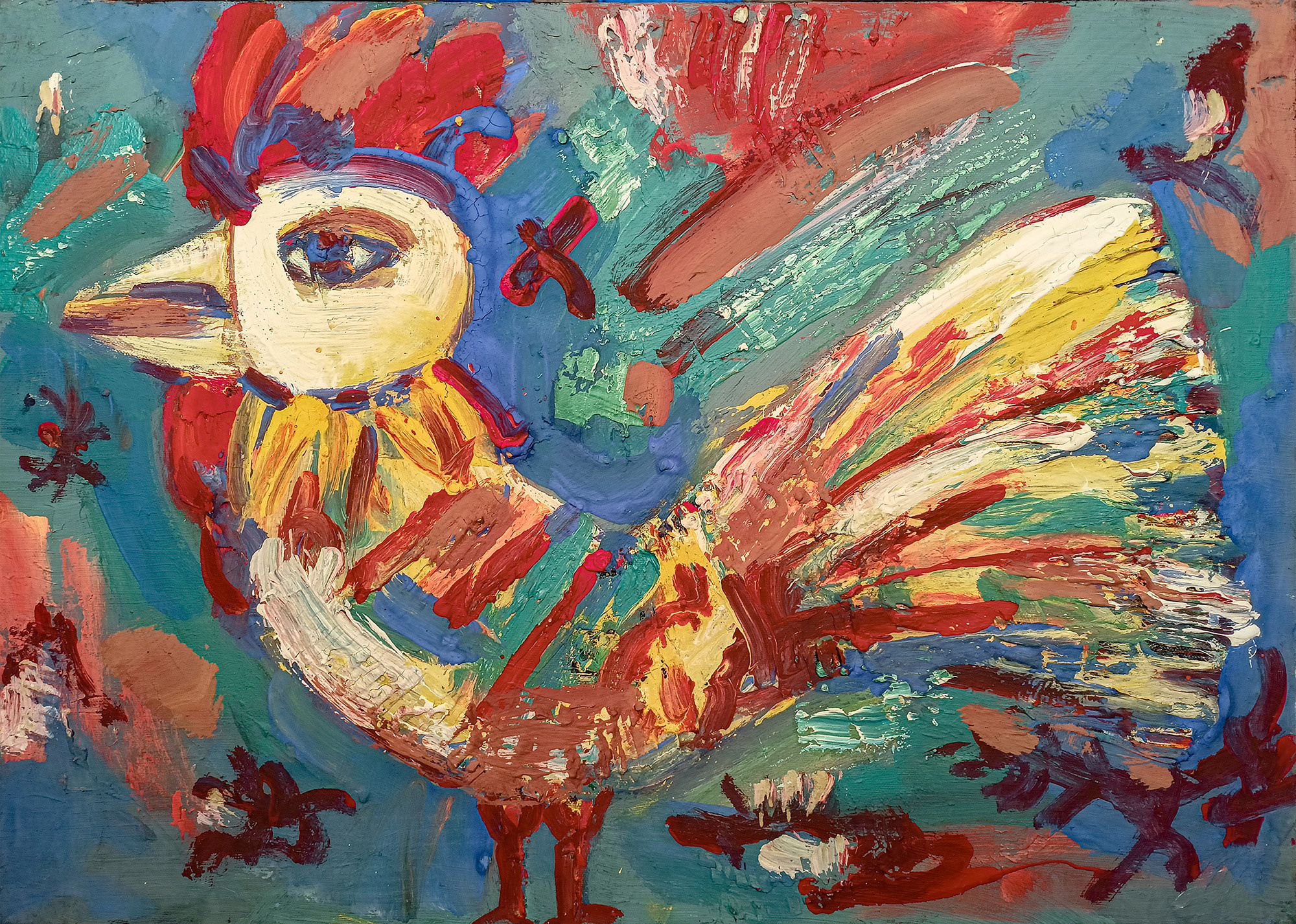 Без названия (Петушок- золотой гребешок). б/д. Холст, масло, акрил. 50Х70см. Арт. BP-059