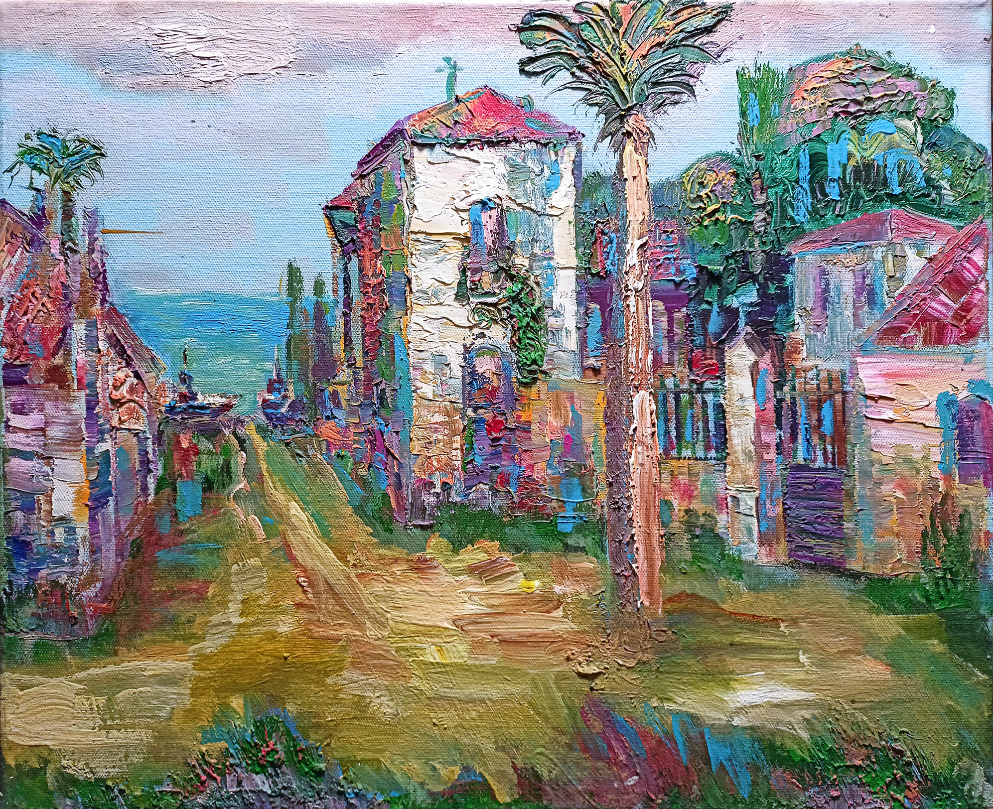 Other Shores #2 (part of a diptych). 2013 Canvas, oil, acrylic. 40X50cm. Art. AP-100-2