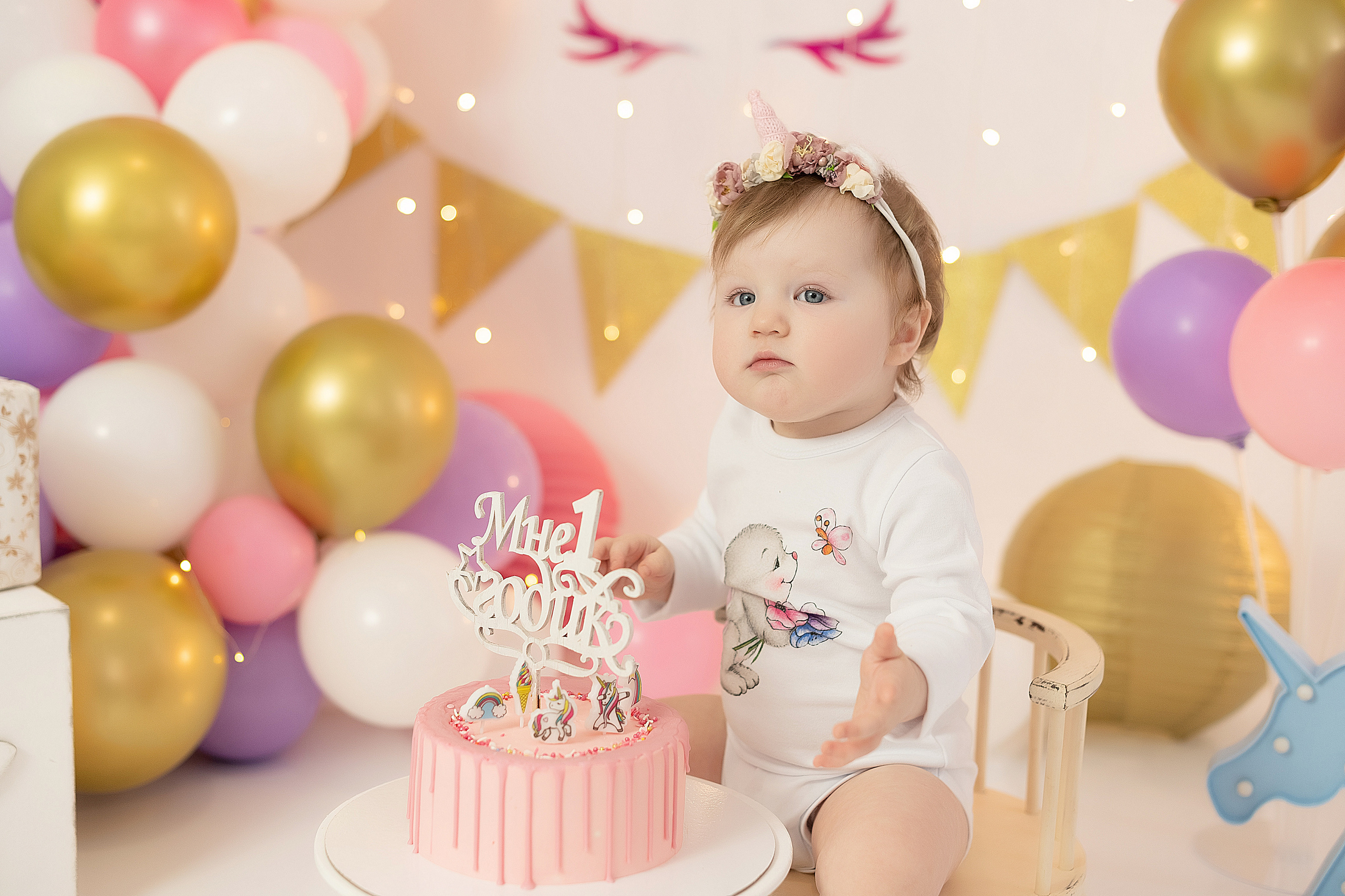 Первый годик Дианочке. Детский и семейный фотограф в Красноярске. Фотосессии новорожденных малышей до 1 месяца