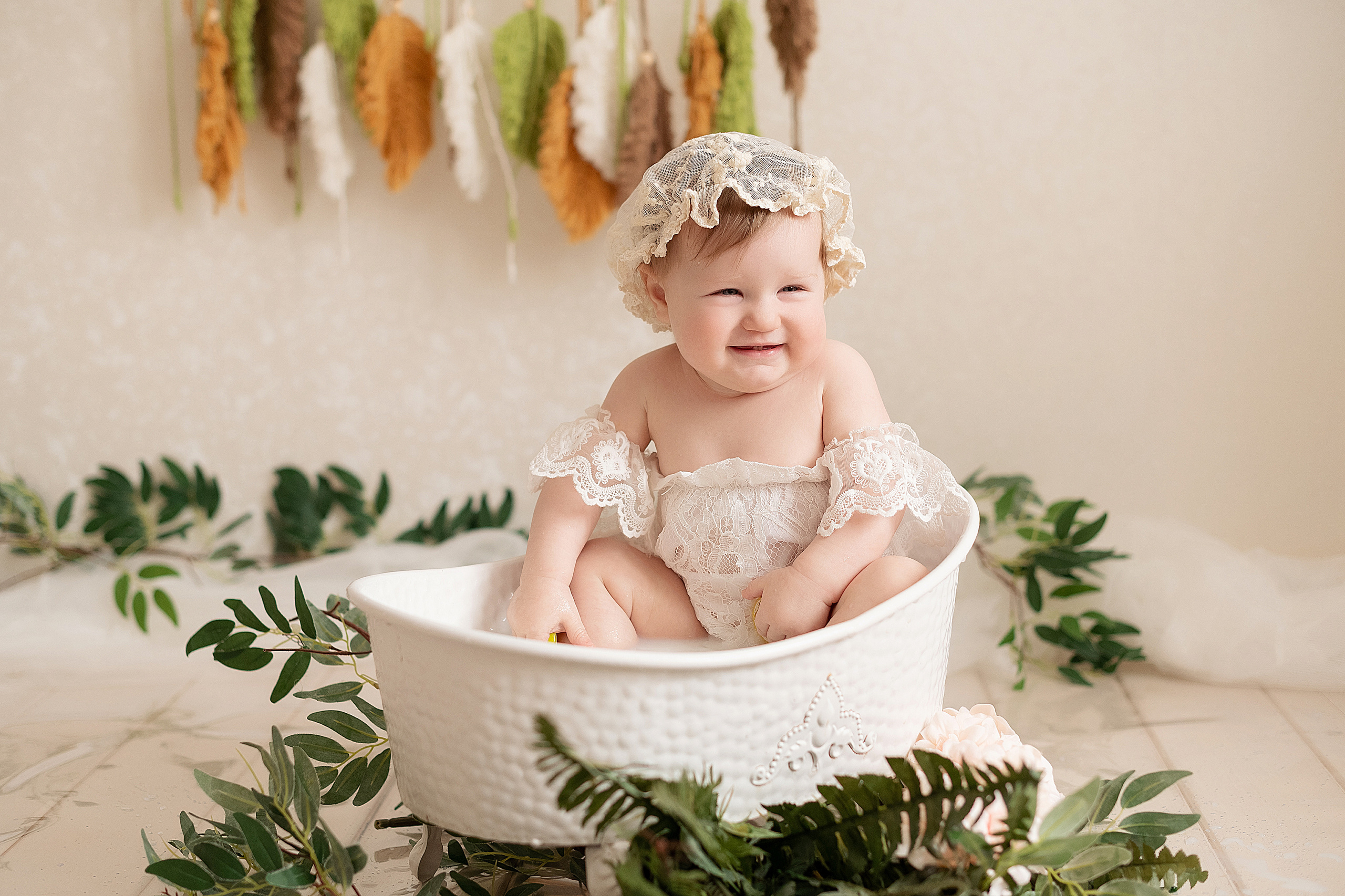 Первый годик Дианочке. Детский и семейный фотограф в Красноярске. Фотосессии новорожденных малышей до 1 месяца