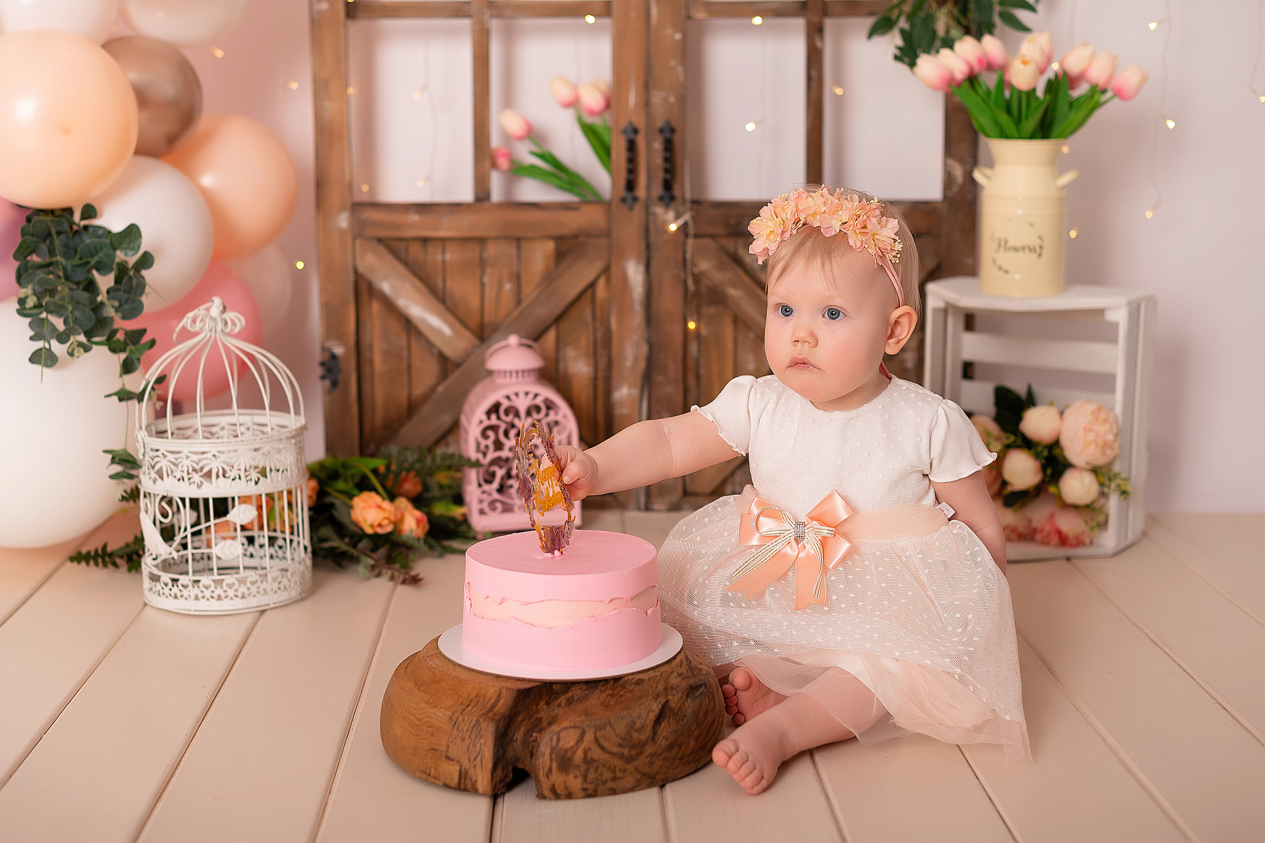 Первый годик Дашеньки. Детский и семейный фотограф в Красноярске. Фотосессии новорожденных малышей до 1 месяца