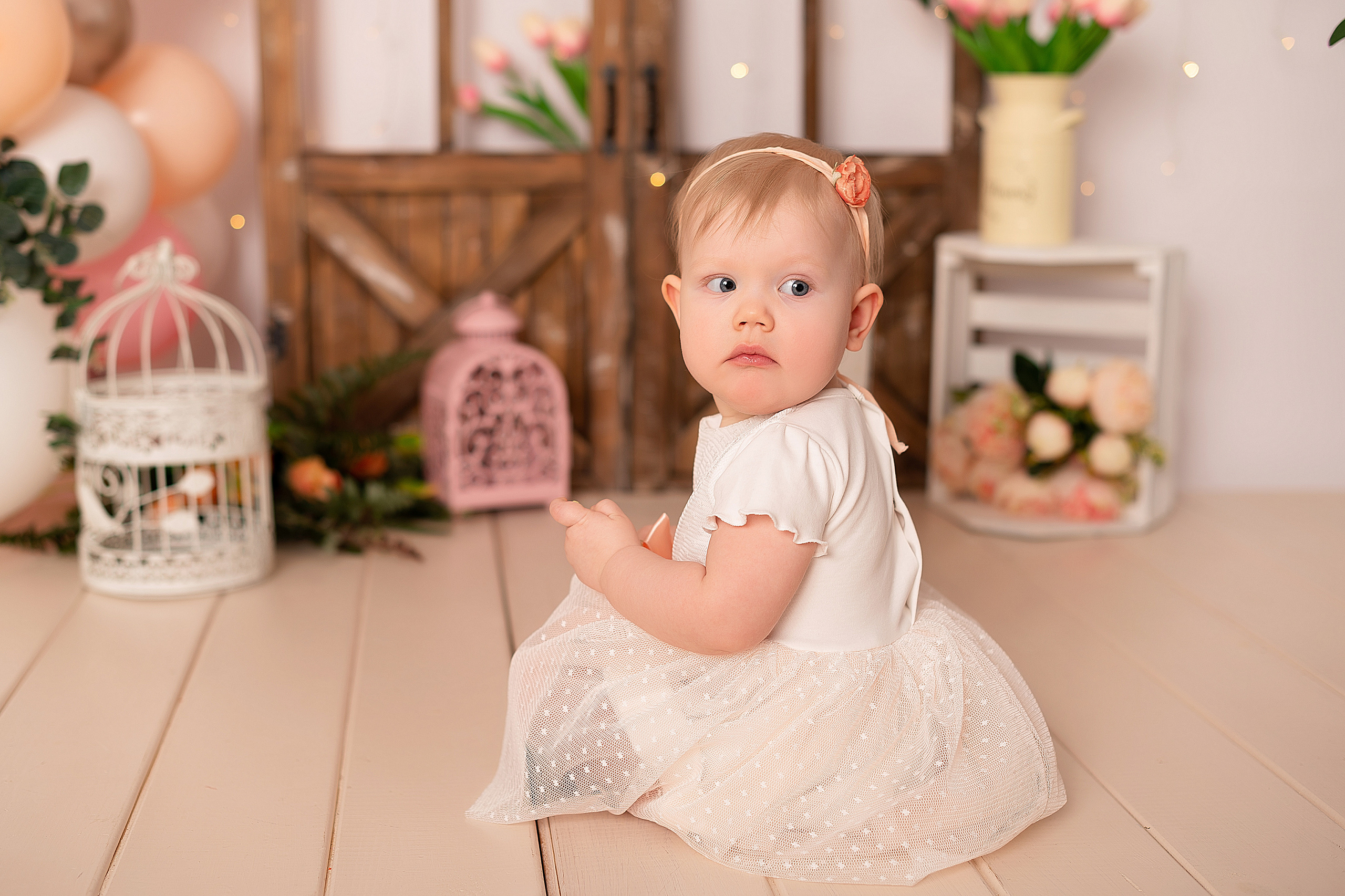 Первый годик Дашеньки. Детский и семейный фотограф в Красноярске. Фотосессии новорожденных малышей до 1 месяца