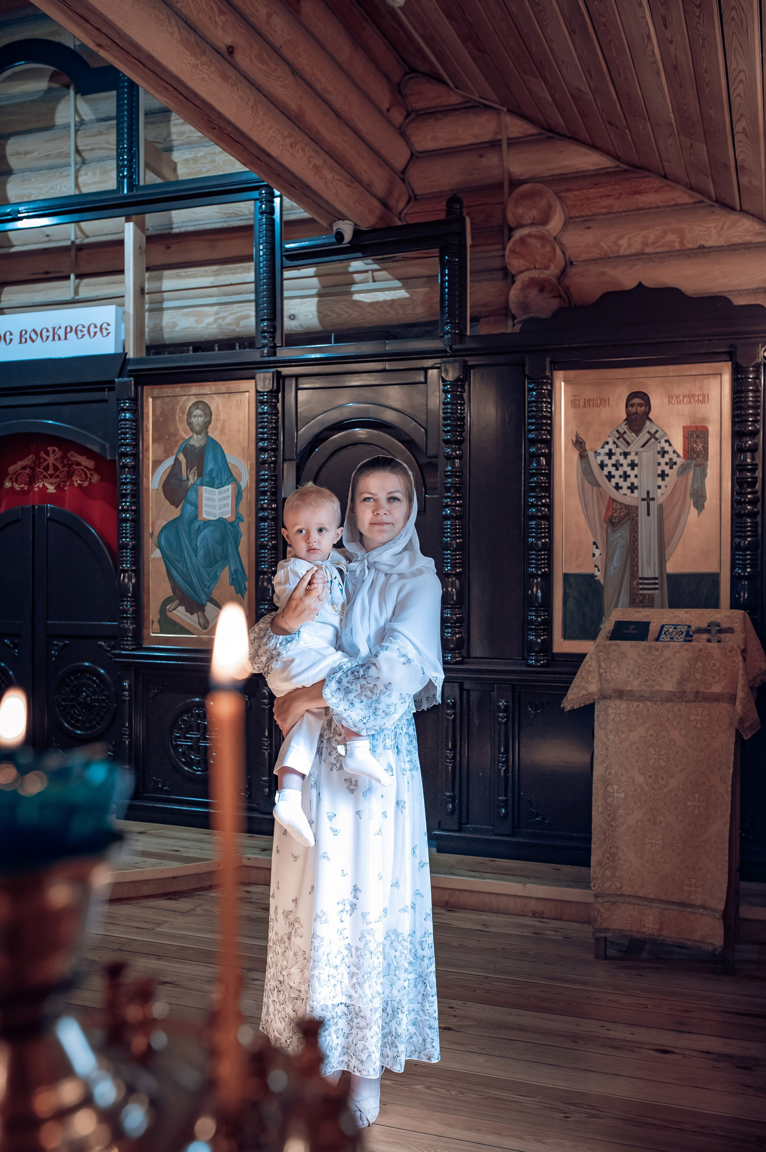 Крещение Витюши в храме священномученника Амфилохия. Фотографы крещения/венчания  Красноярск Татьяна и Вячеслав Переваловы
