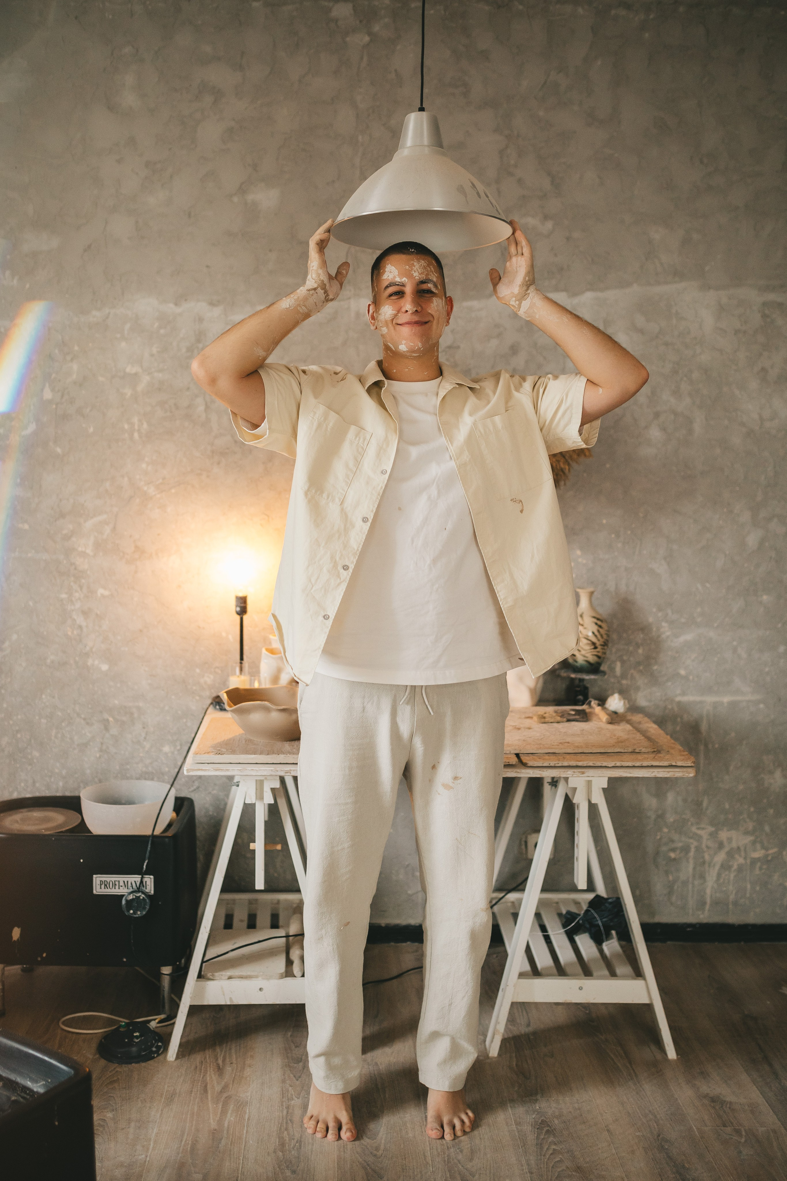 Дима и Даша в гончарной мастерской. Семейный lifestyle фотограф в Санкт-Петербурге Людмила Пахомова