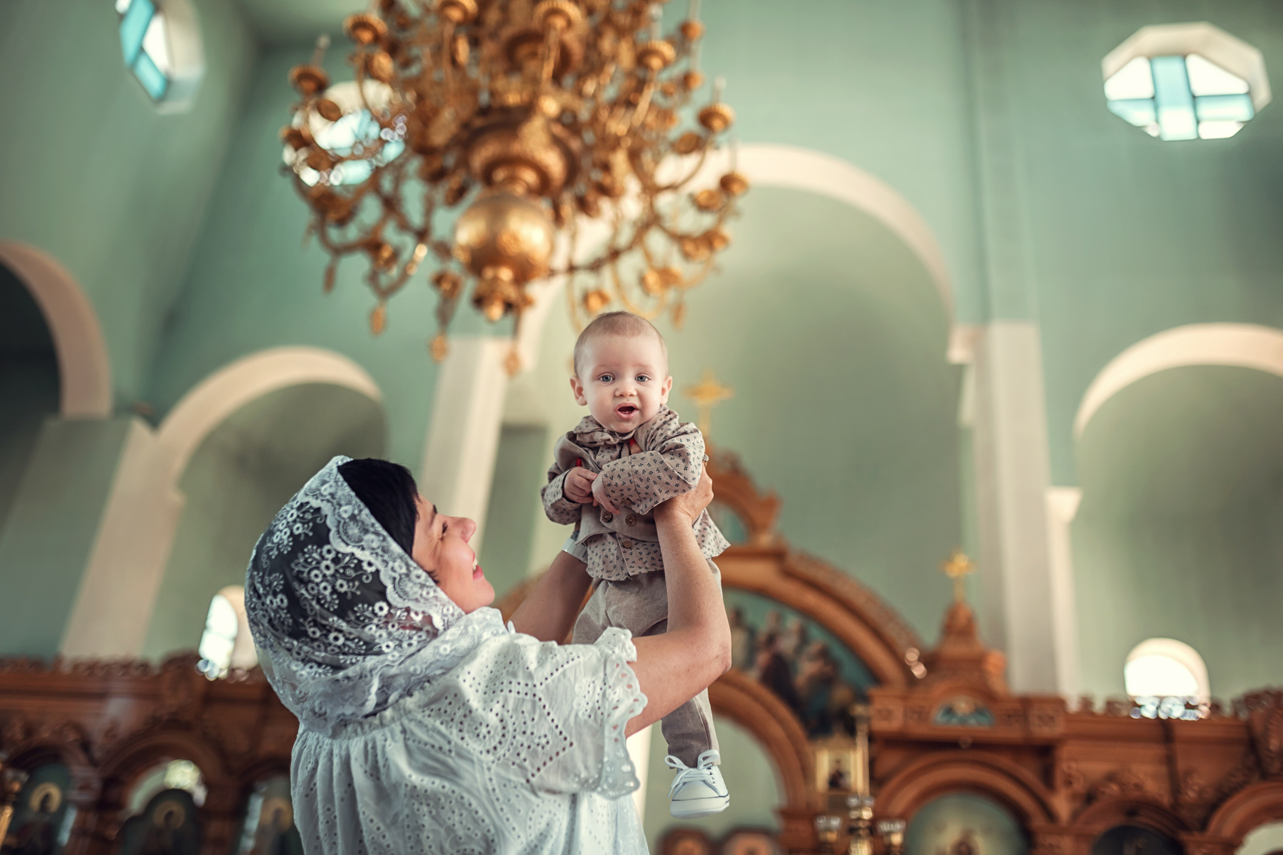 Крещение Кирилла. Свято -Троицкий храм. г. Гулькевичи. Семейный и детский фотограф Екатерина Савёлова