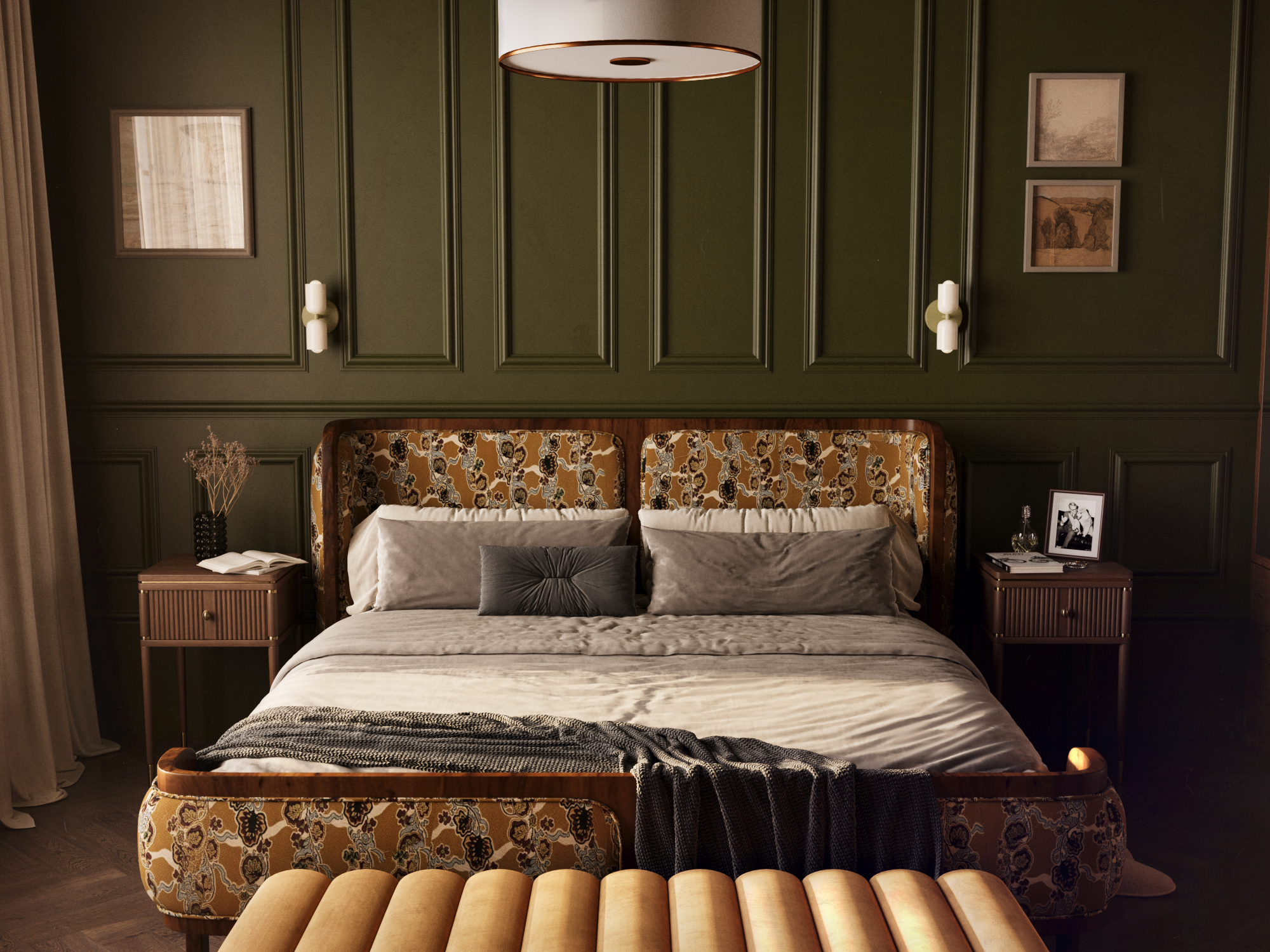 Спальная комната. город Светлогорск. 3d визуализатор интерьеров