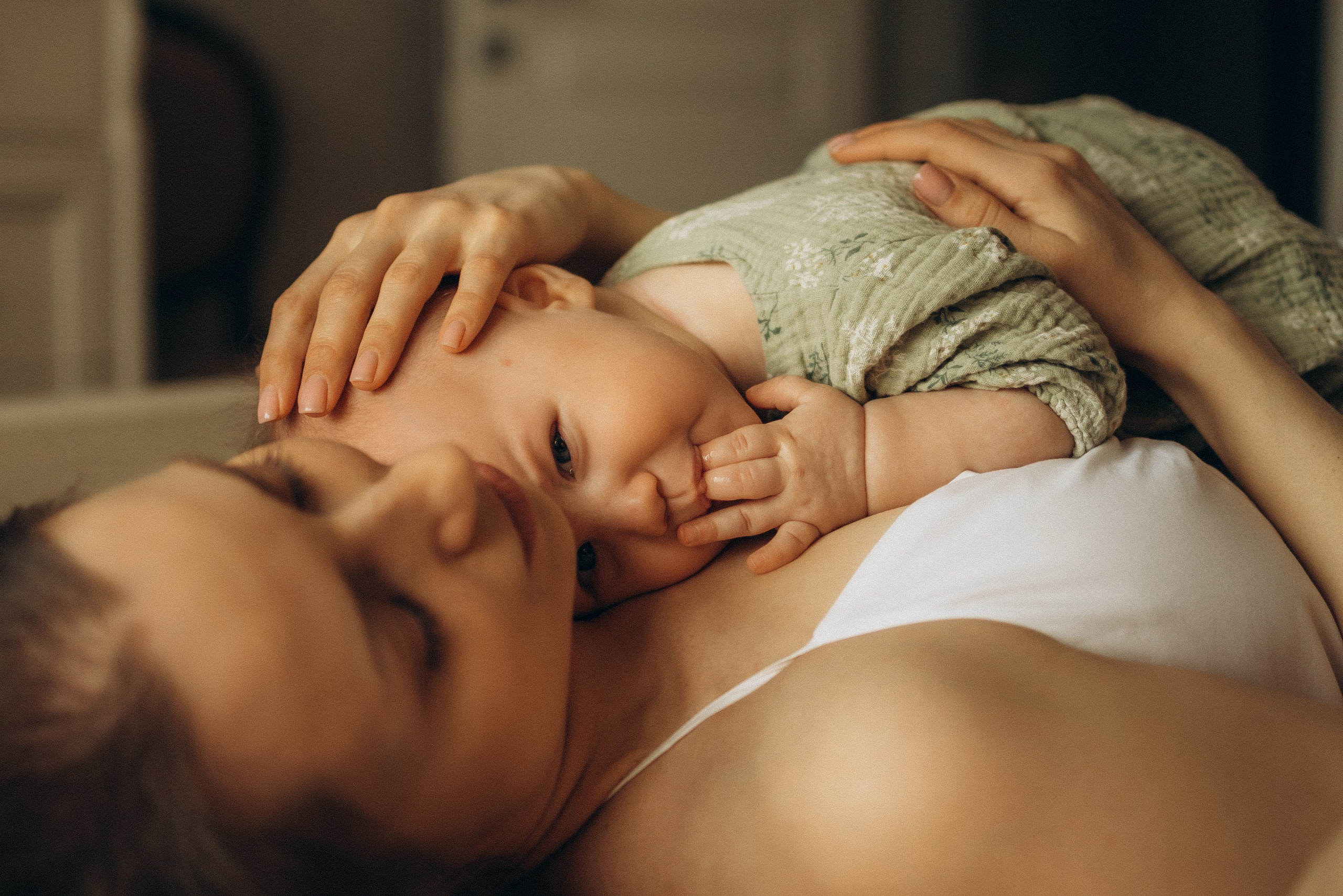 Полина, Максим и малышка Нина. Семейный, домашний, ньюборн фотограф Москва Цветкова Елизавета