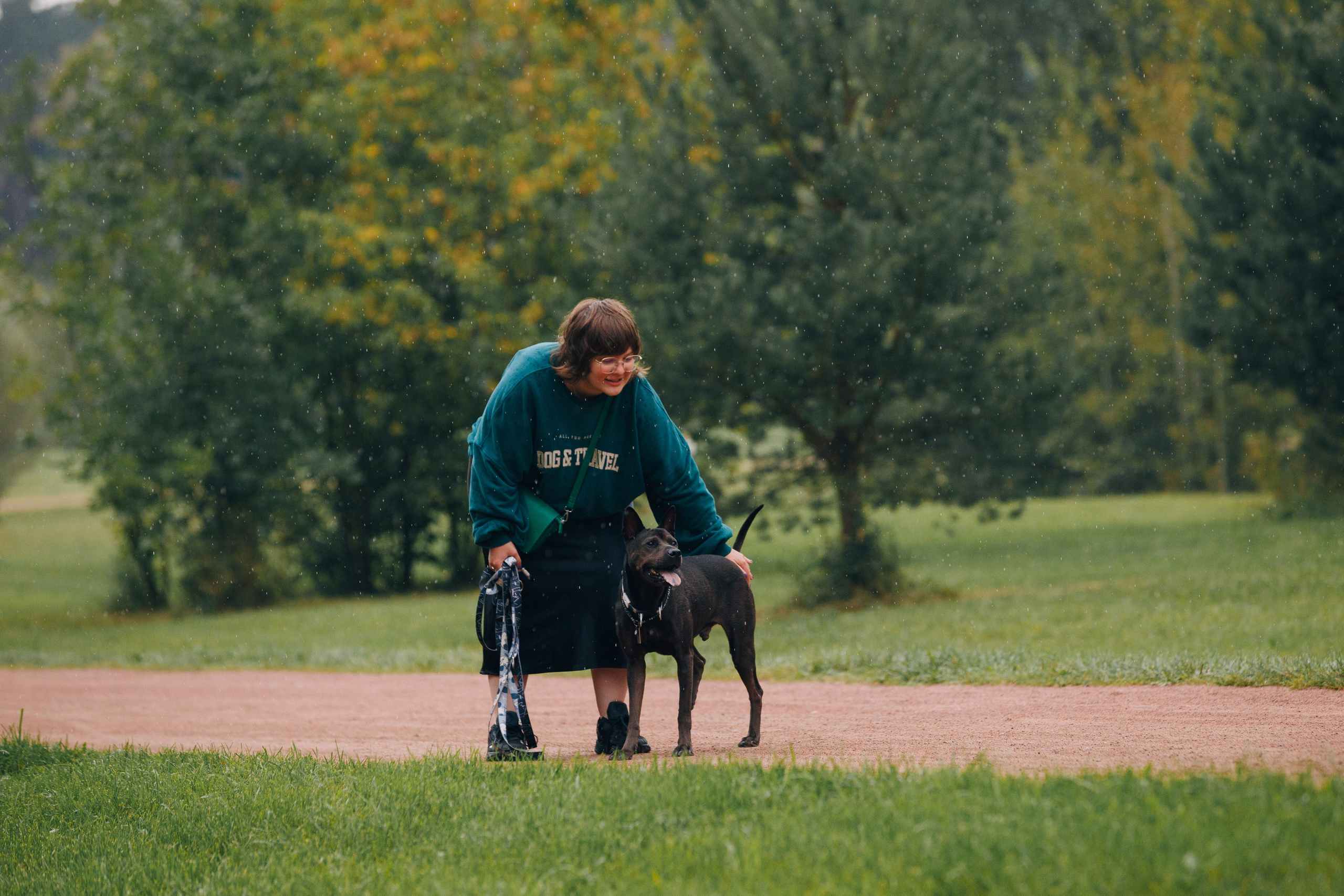 Рэкс, Лена и Вова в Мещерском. Фотограф анималист Кристина Карпова, Москва