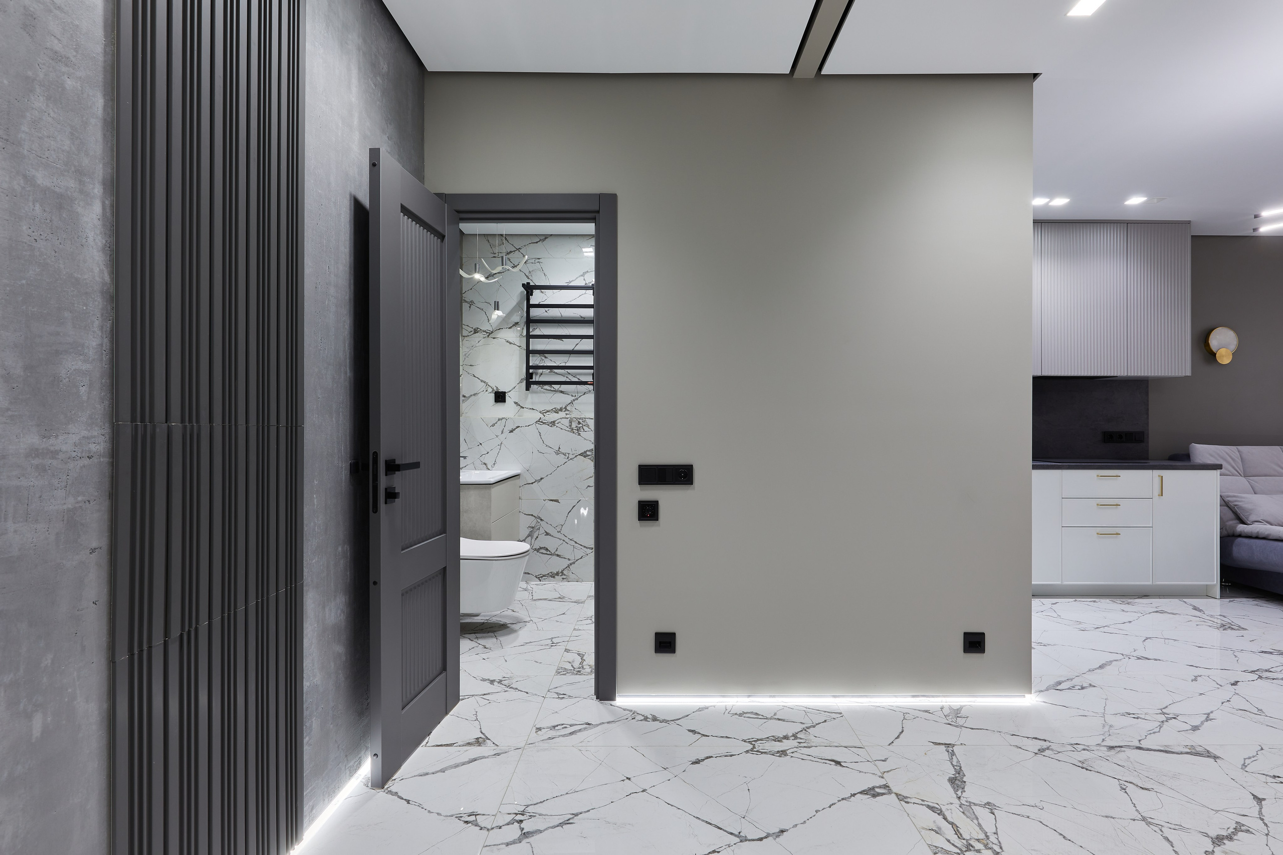 1-КОМНАТНАЯ С ДИЗАЙНЕРСКИМ РЕМОНТОМ В ЖК АЛЬПИЙСКИЙ КВАРТАЛ. Интерьерный фотограф в Сочи Анисимова Ольга