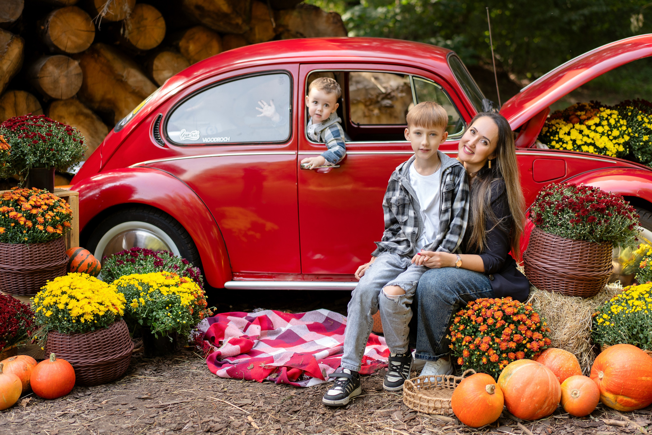 Фотодень с РетроМашинкой. Семейный и свадебный фотограф Минск, Беларусь Анна Орловская