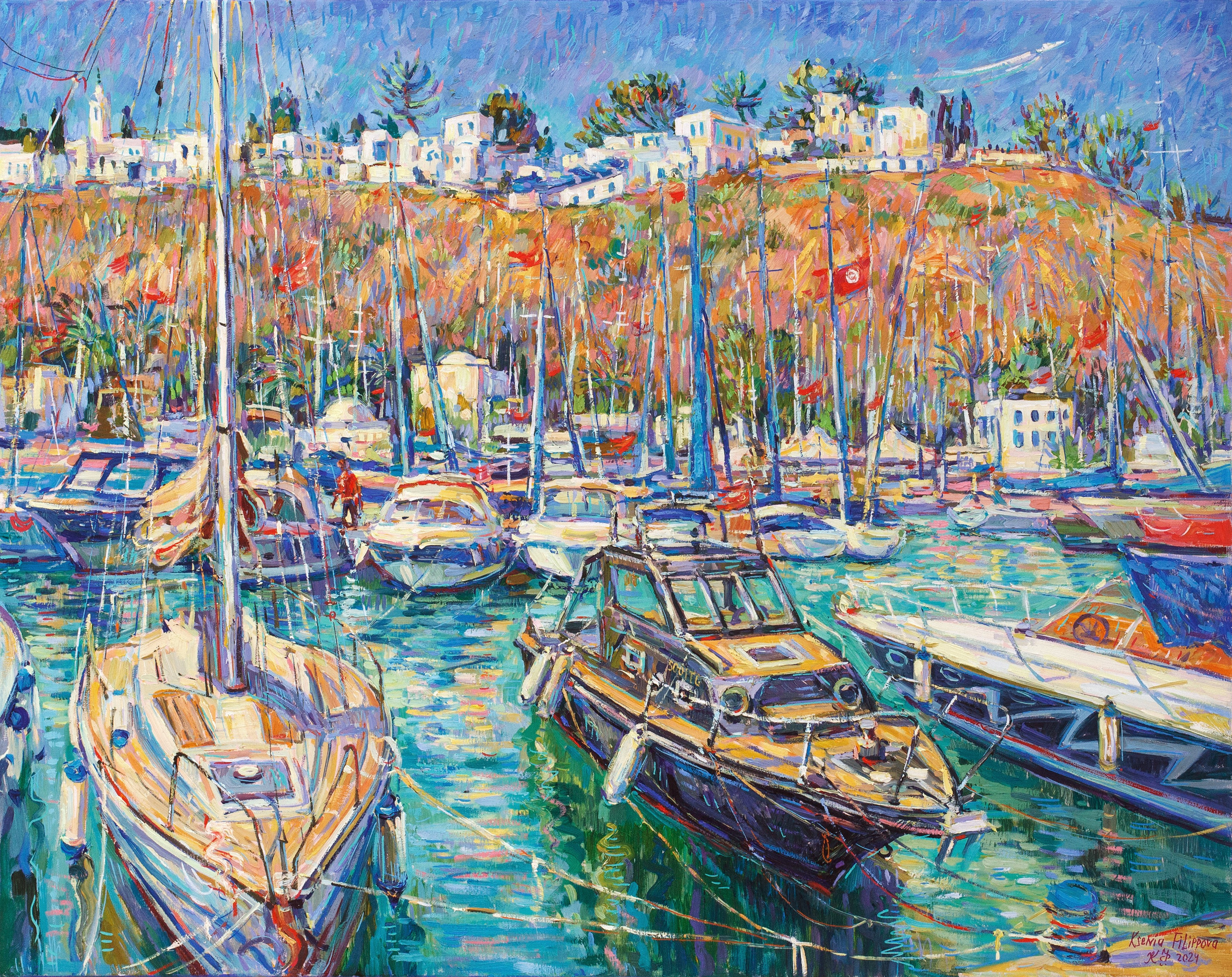 Sidi bou Said (exhibition at Galerie Saladin). Artist Ksenia Filippova