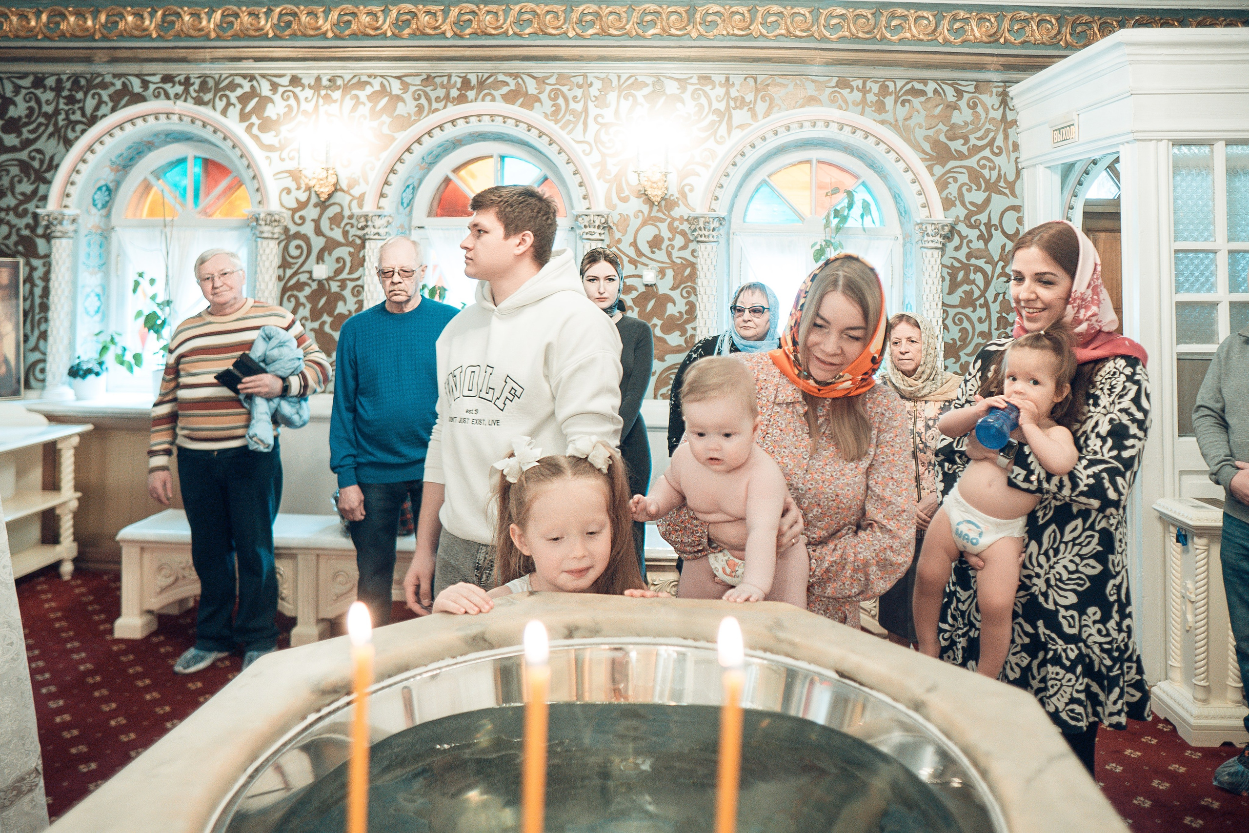 Таинство Крещения Артема, Ангелины и Адрианы