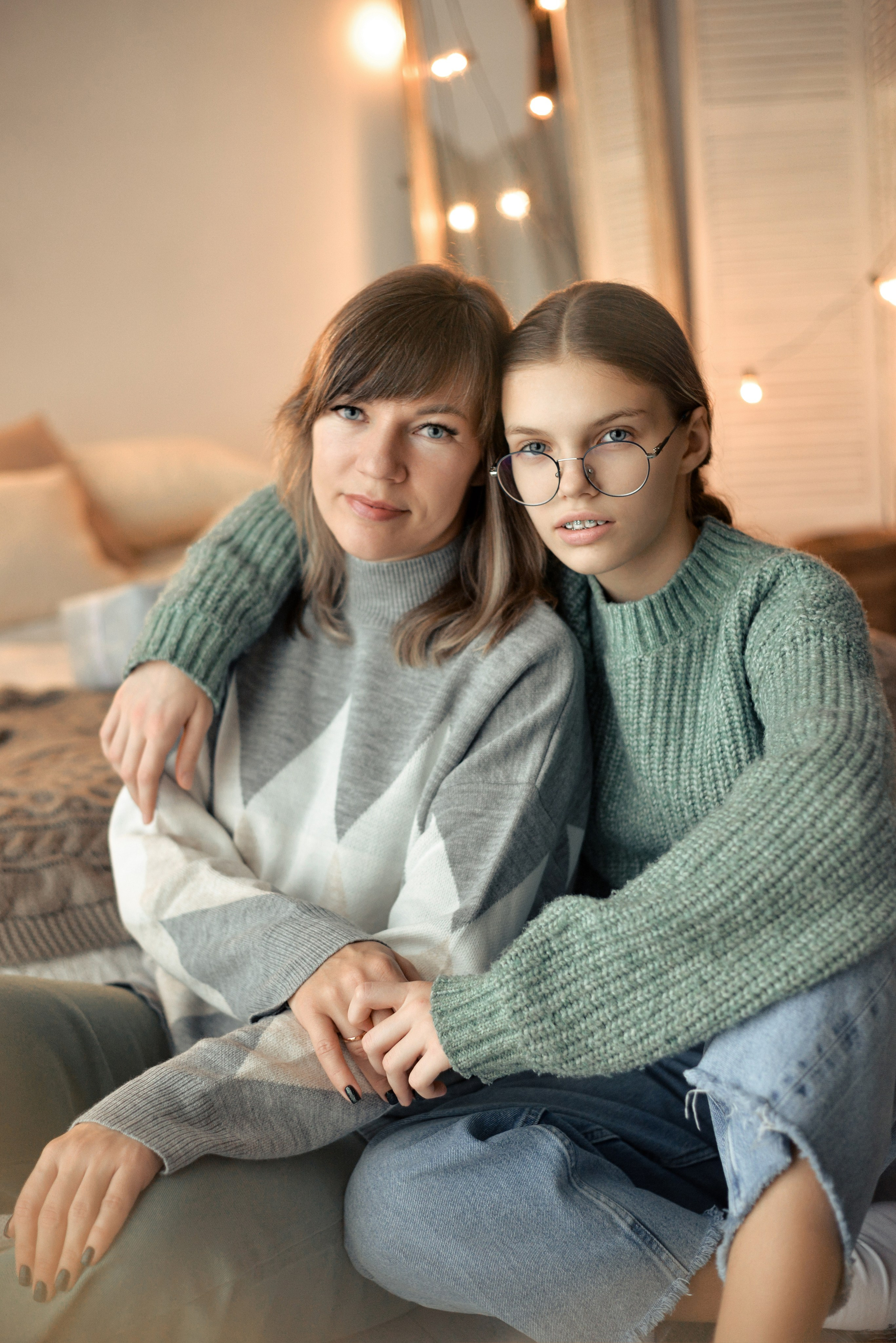 Елена с дочерью в зале Грей. Семейный и свадебный фотограф Галина Абакумова, фотосессии в Белгороде