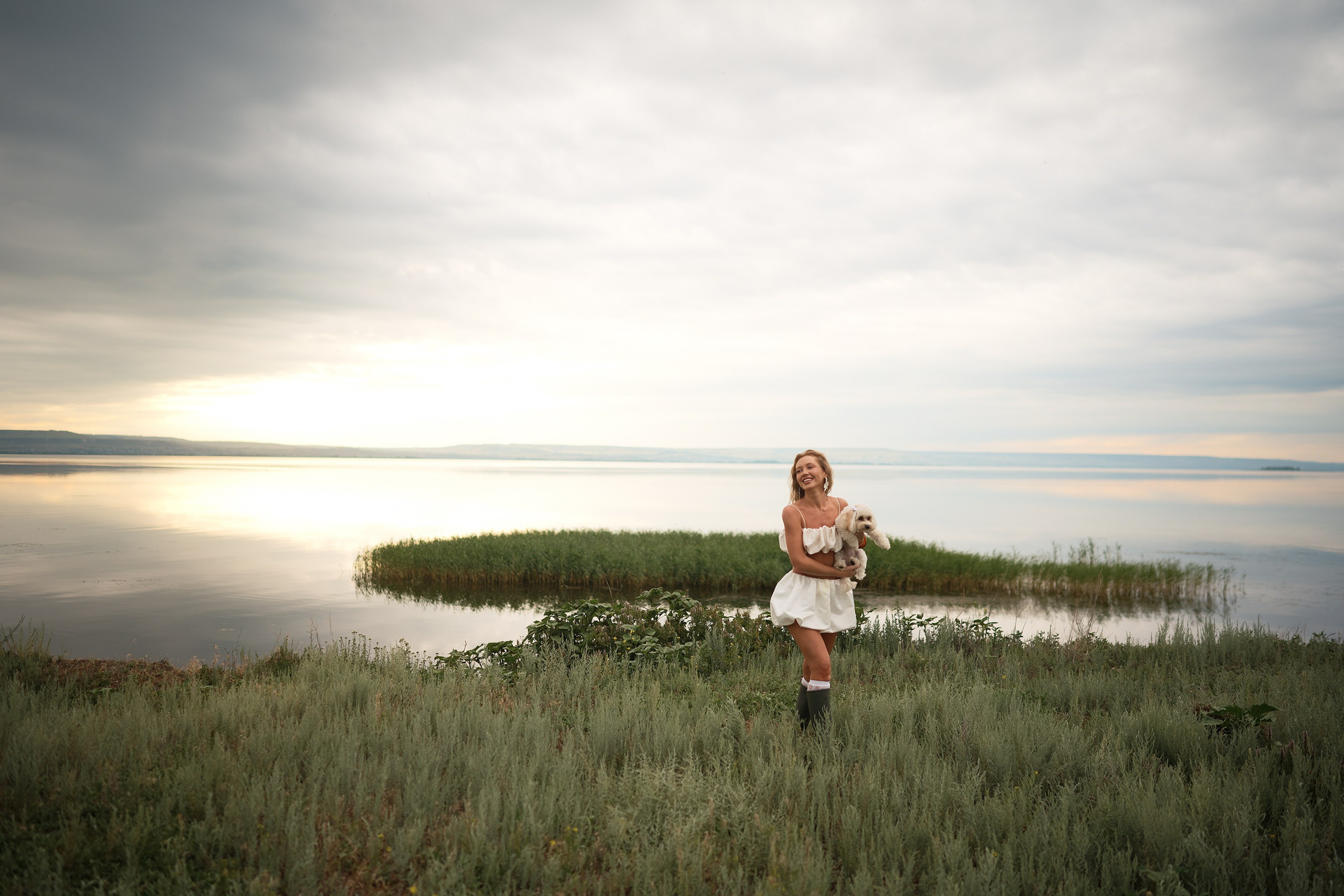 Прогулка с пушистиком. Портретный фотограф в Саратове Кристина Бузаева