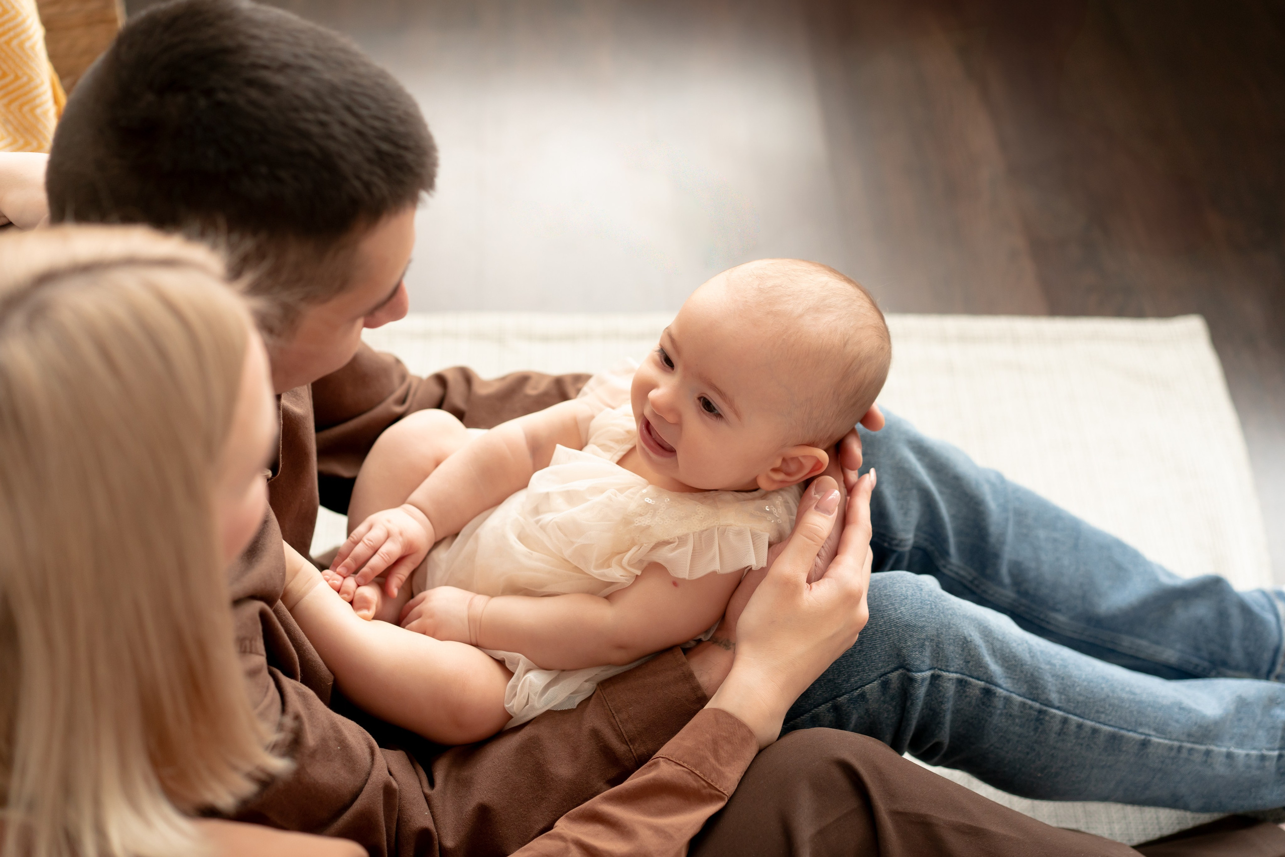 Машенька с мамой и папой!. Детская, семейная фотостудия в Санкт-Петербурге ТЕПЛО