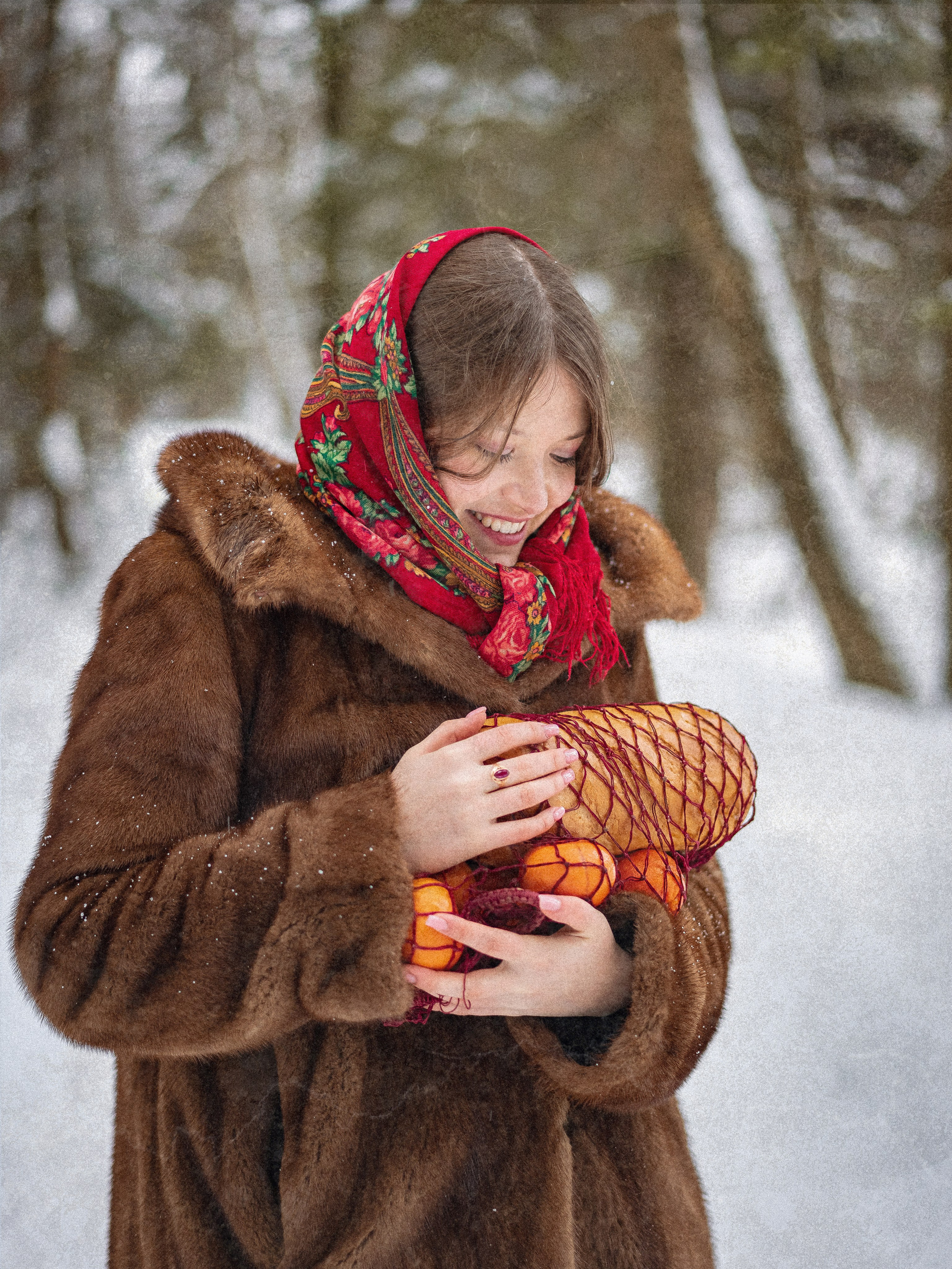 Ольга — фотосессия в зимнем стиле. Фотограф Москва