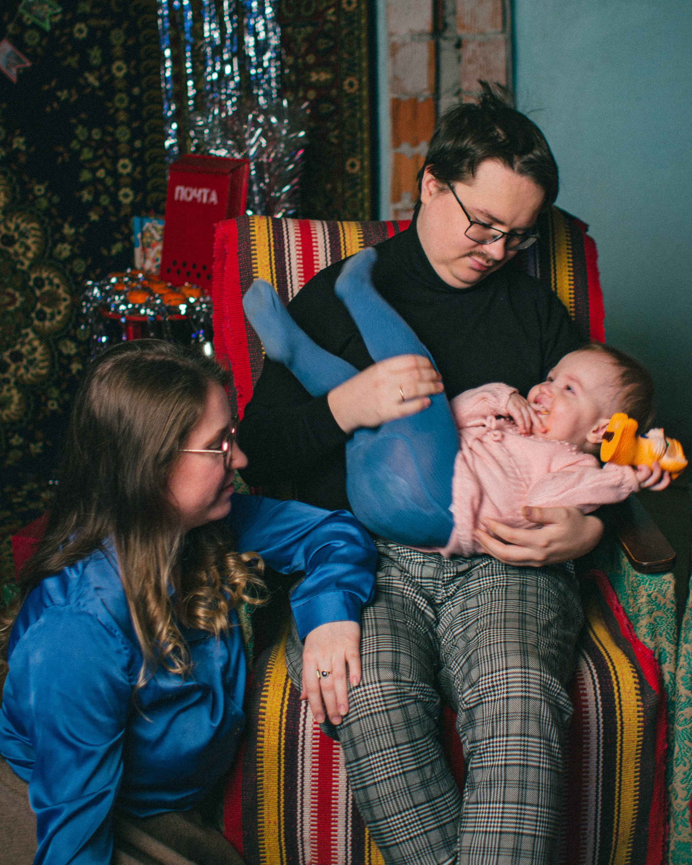 Семейная новогодняя фотосессия в стиле СССР в Нижнем Новгороде