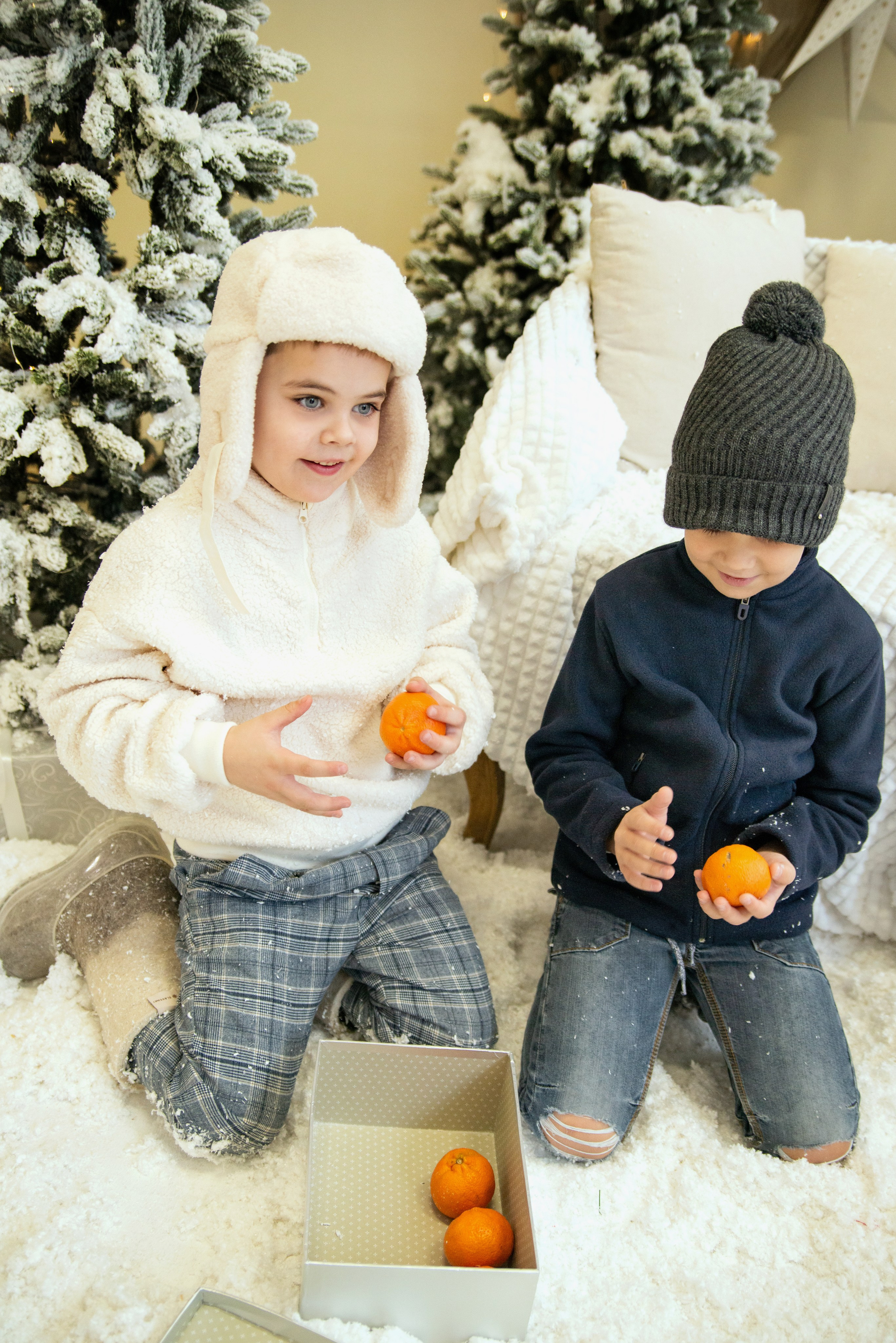 Дети в снежной студии. Фотограф и дизайнер в Москве Екатерина Лобачева