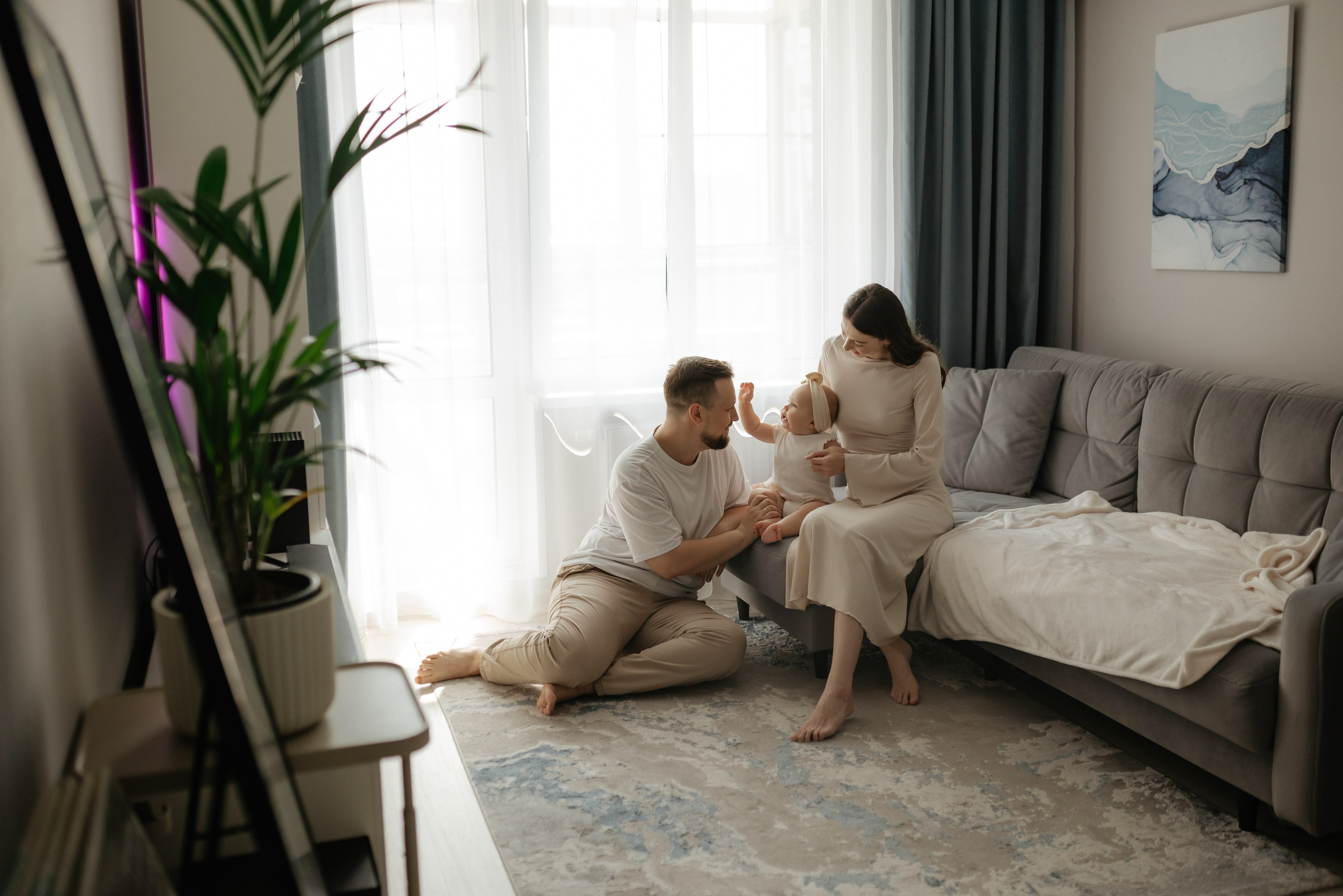 Семейная фотосессия дома. Семейный и портретный фотограф Нижний Новгород