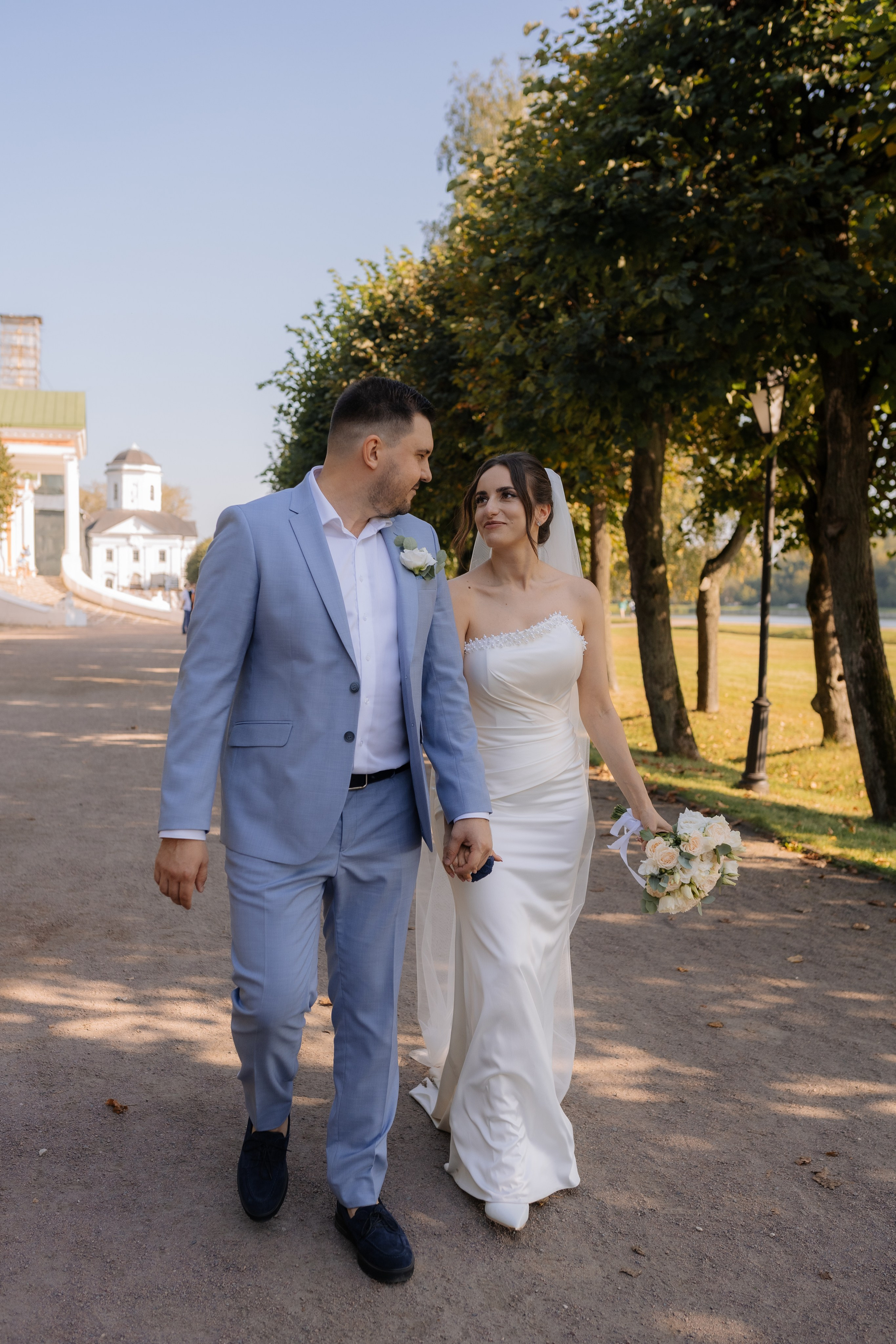 Свадебная фотосессия в Москве, парк Кусково. Свадебный фотограф в Москве Анна Полушина