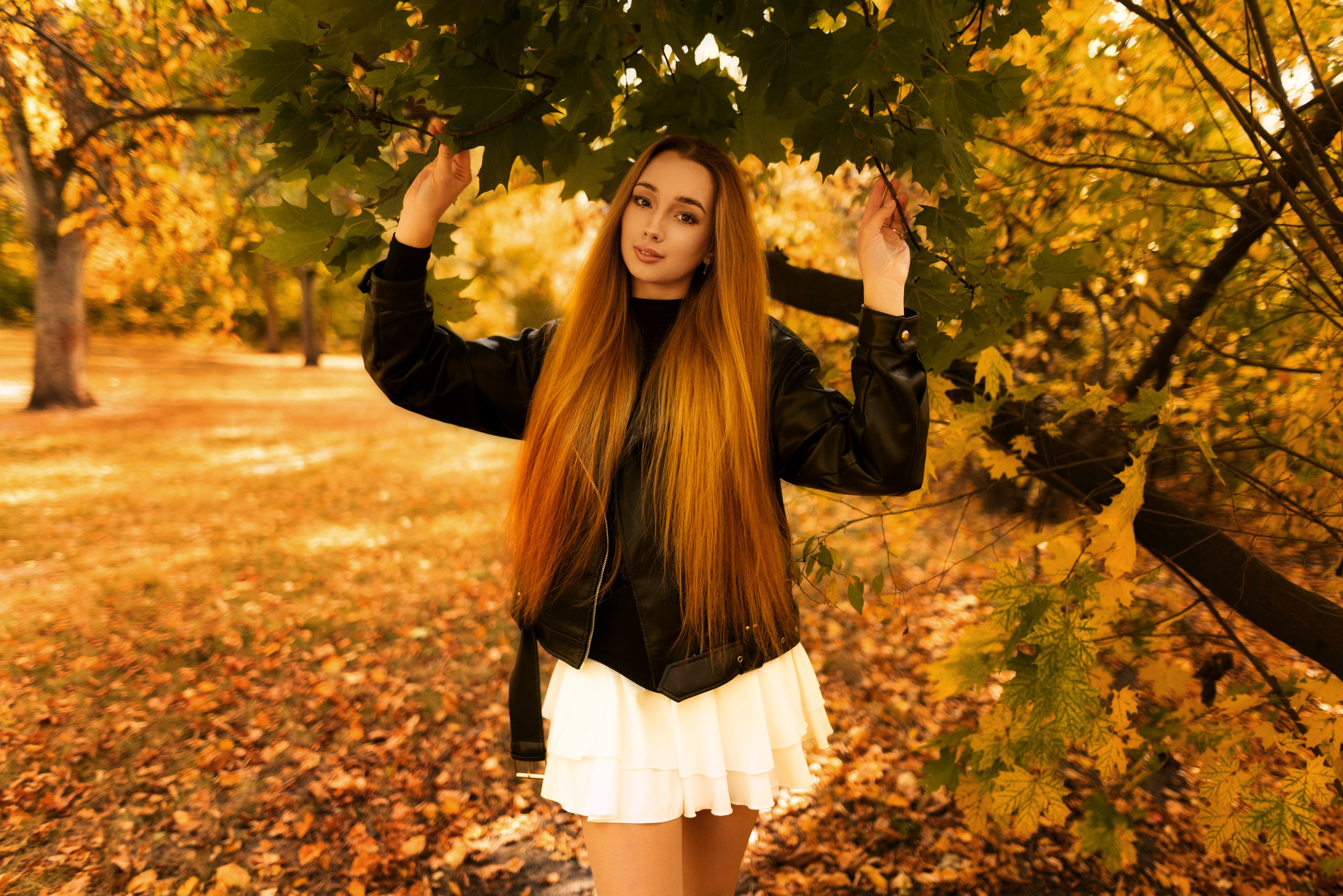 Осенний фотосет с Полиной в парке в формате «Я красивая». Дмитрий Шульгин, портретный фотограф в Воронеже
