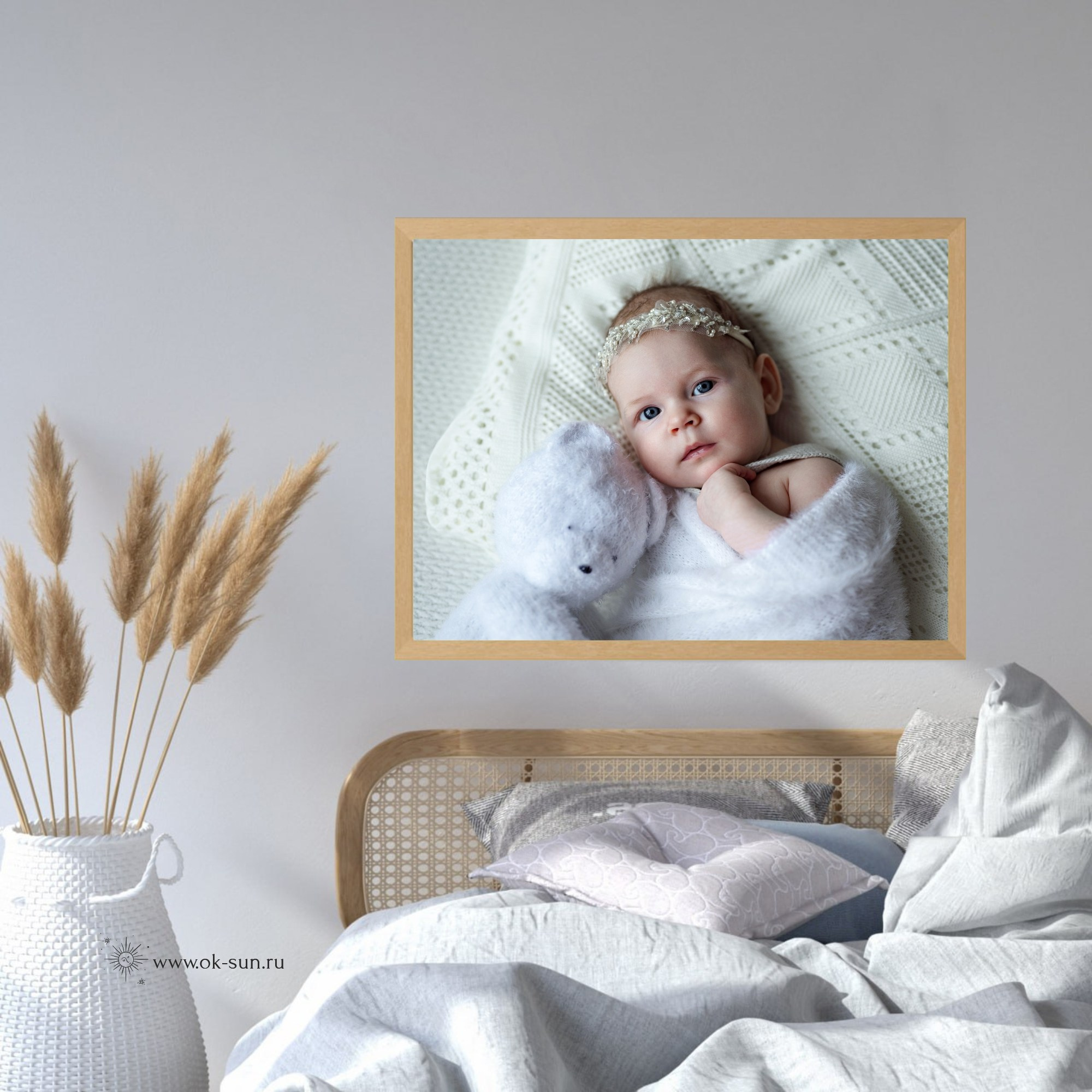 Фотосессия девочки в 2 месяца в стилистике newborn