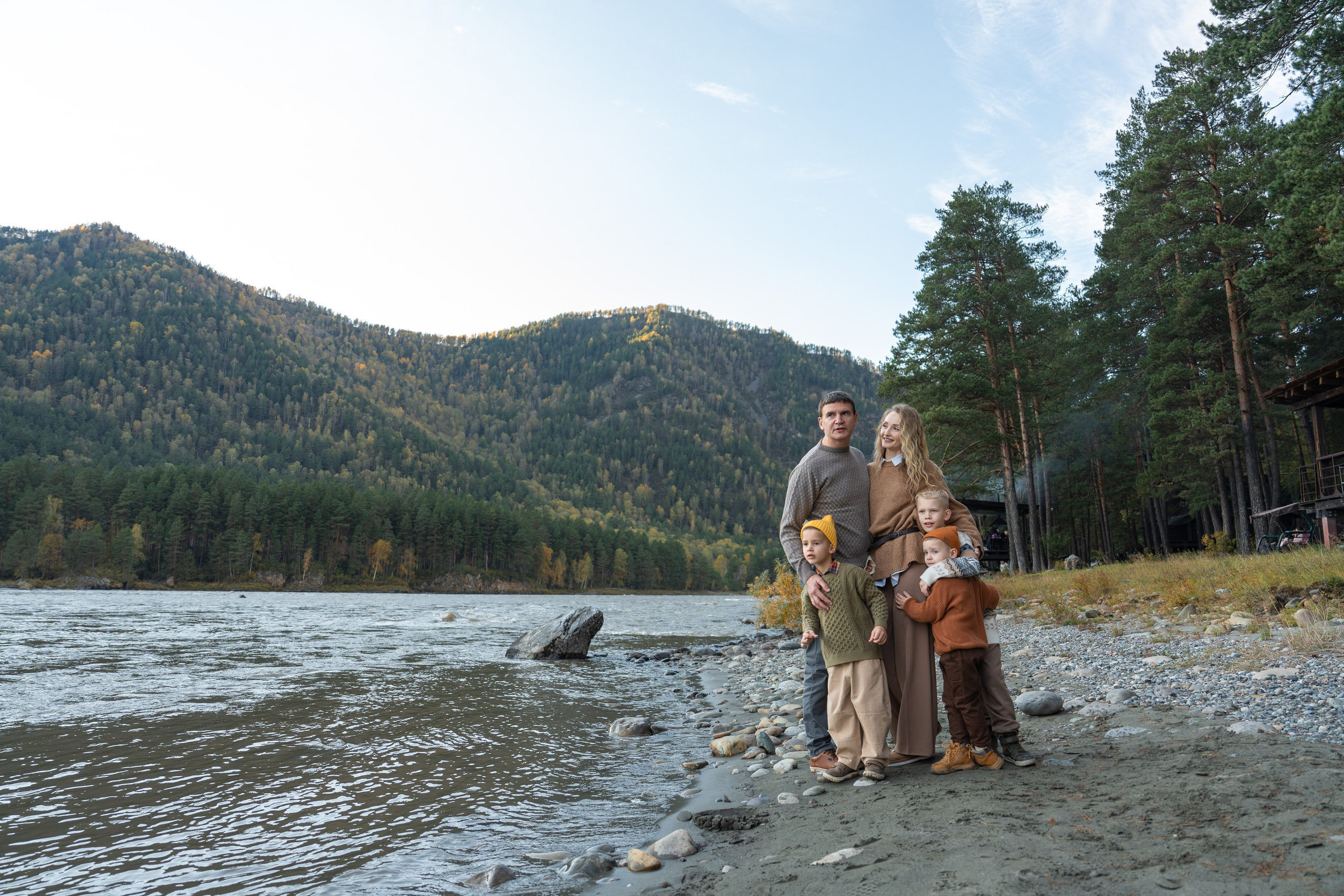 Семейная фотосессия в Москве для большой семьи. Свадебный фотограф в Москве Анна Полушина
