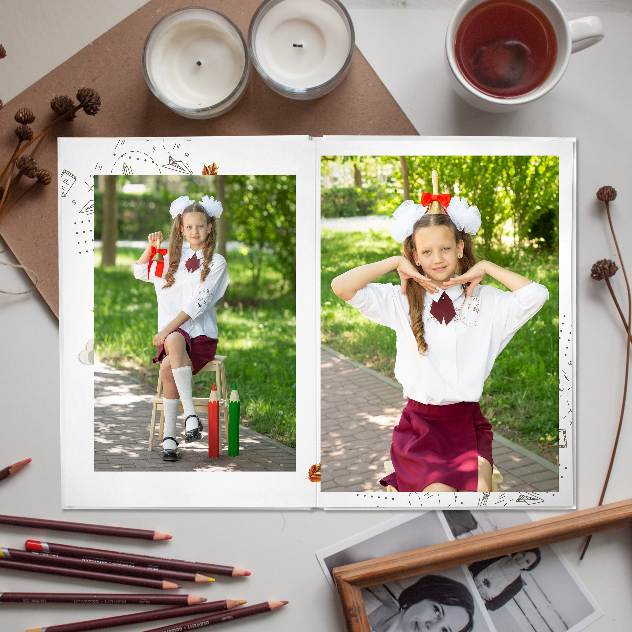 Альбомы комбинированной верстки. Выпускные альбомы. Евпатория. Школьный фотограф