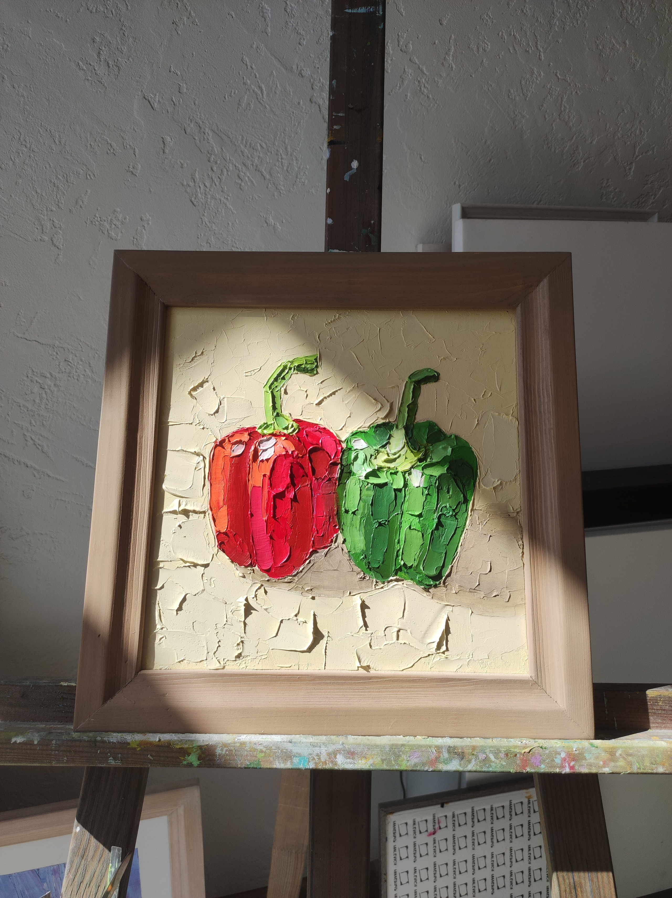 Декоративный натюрморт маслом мастихином, картина для интерьера кухни