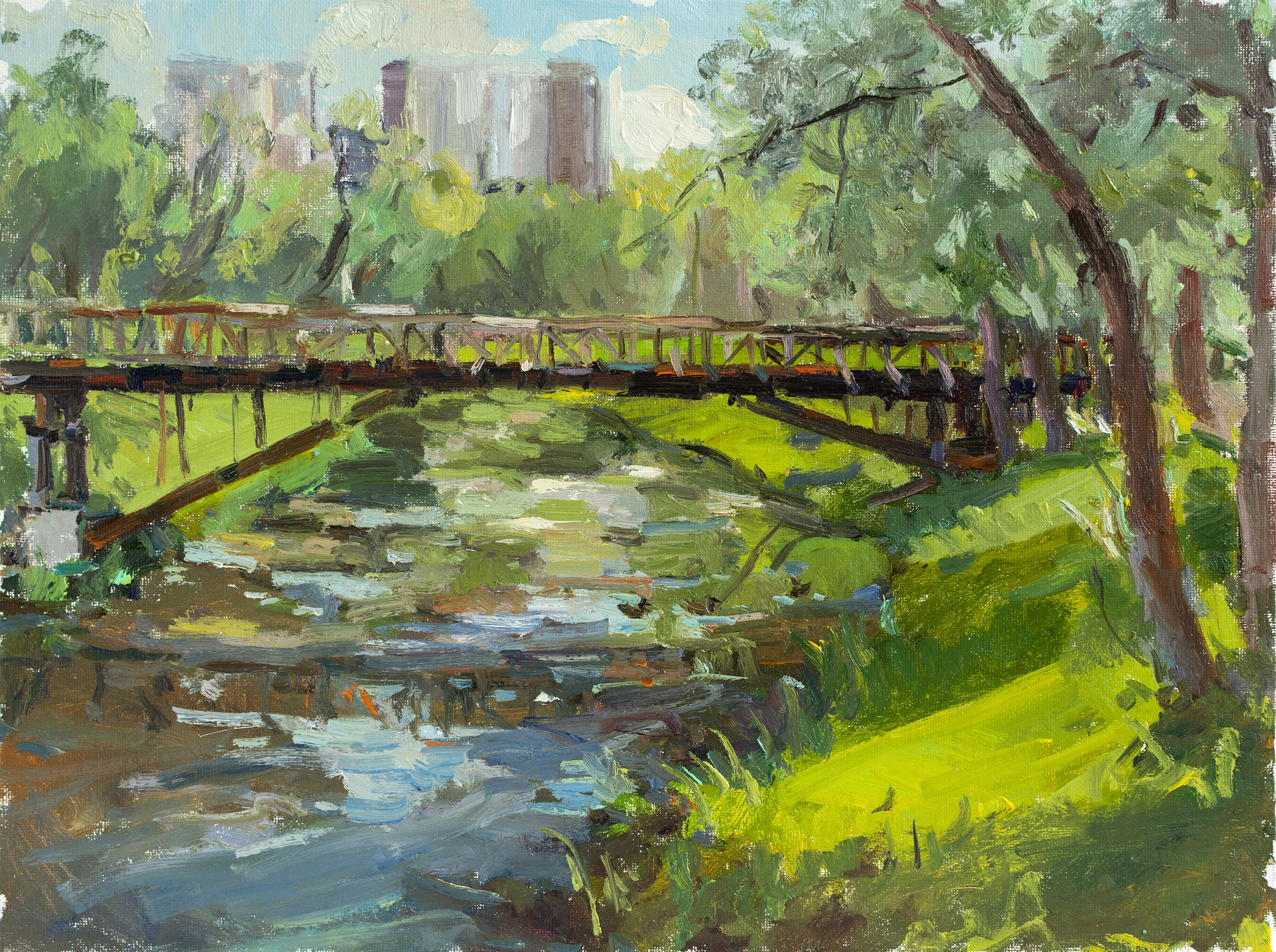 "Этюд. Новые Ватутинки" холст на картоне, масло 30х40см, 2025