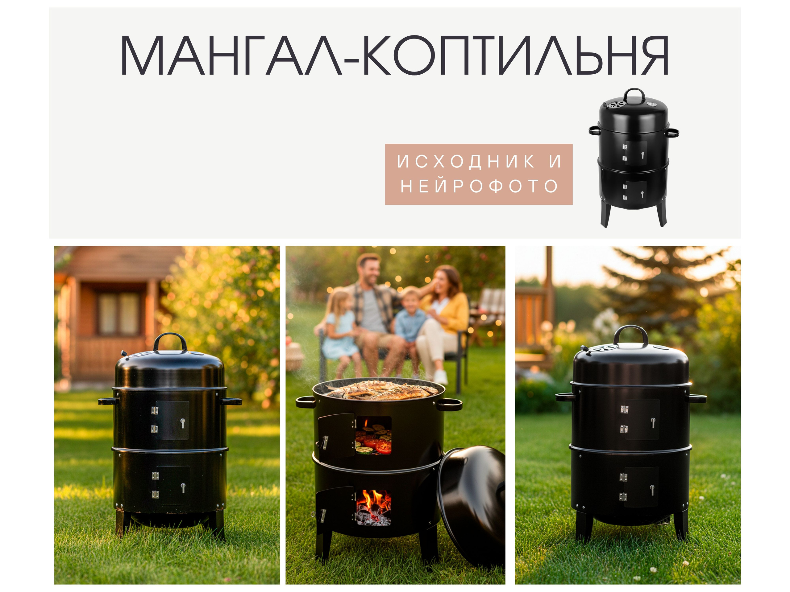 Мангал-коптильня. Предметная фото и видеосъемка в Краснодаре | Профессиональные продающие фото