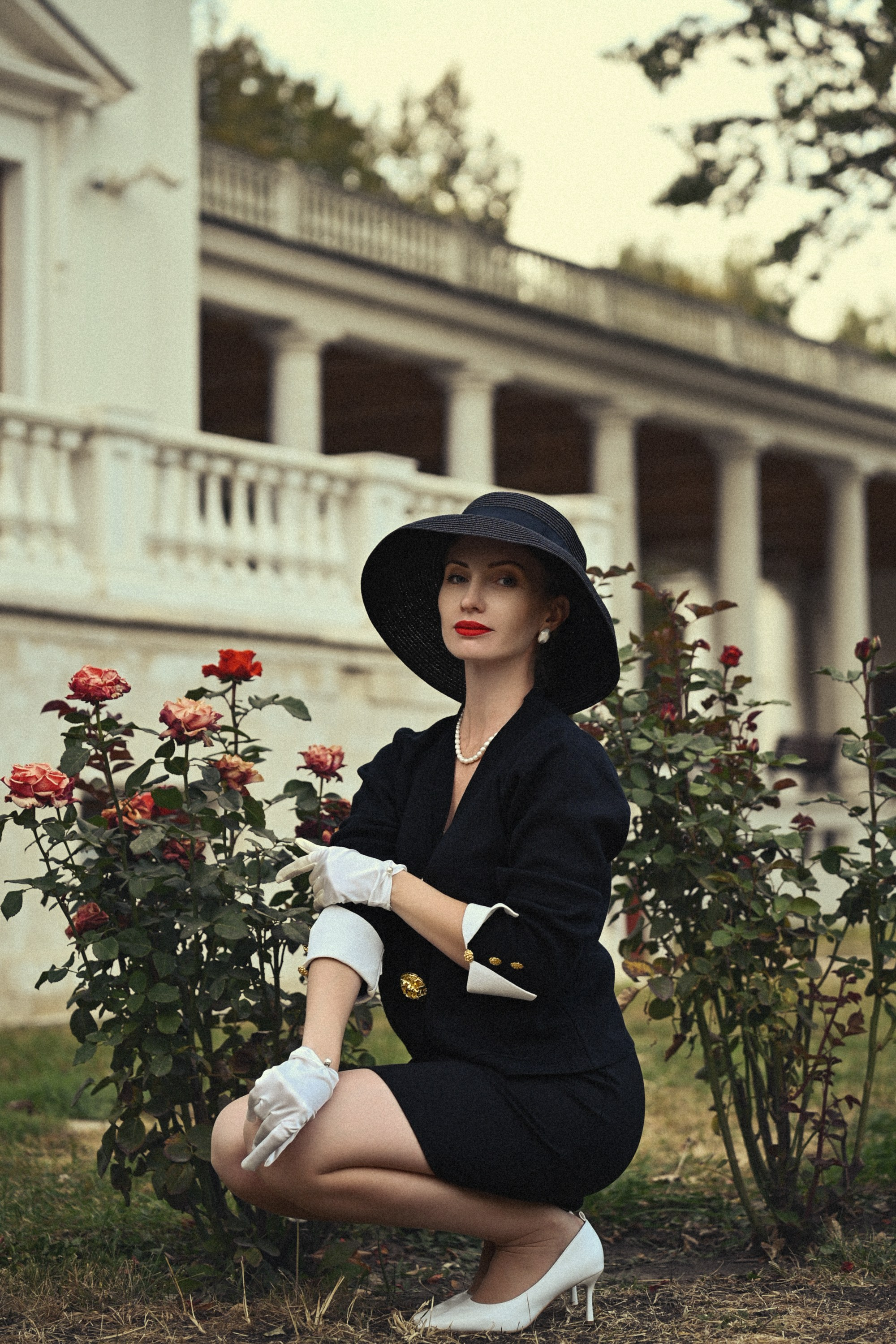 Винтажная фотосессия шикарной аристократки. Компания и фотошкола по созданию контента в Москве