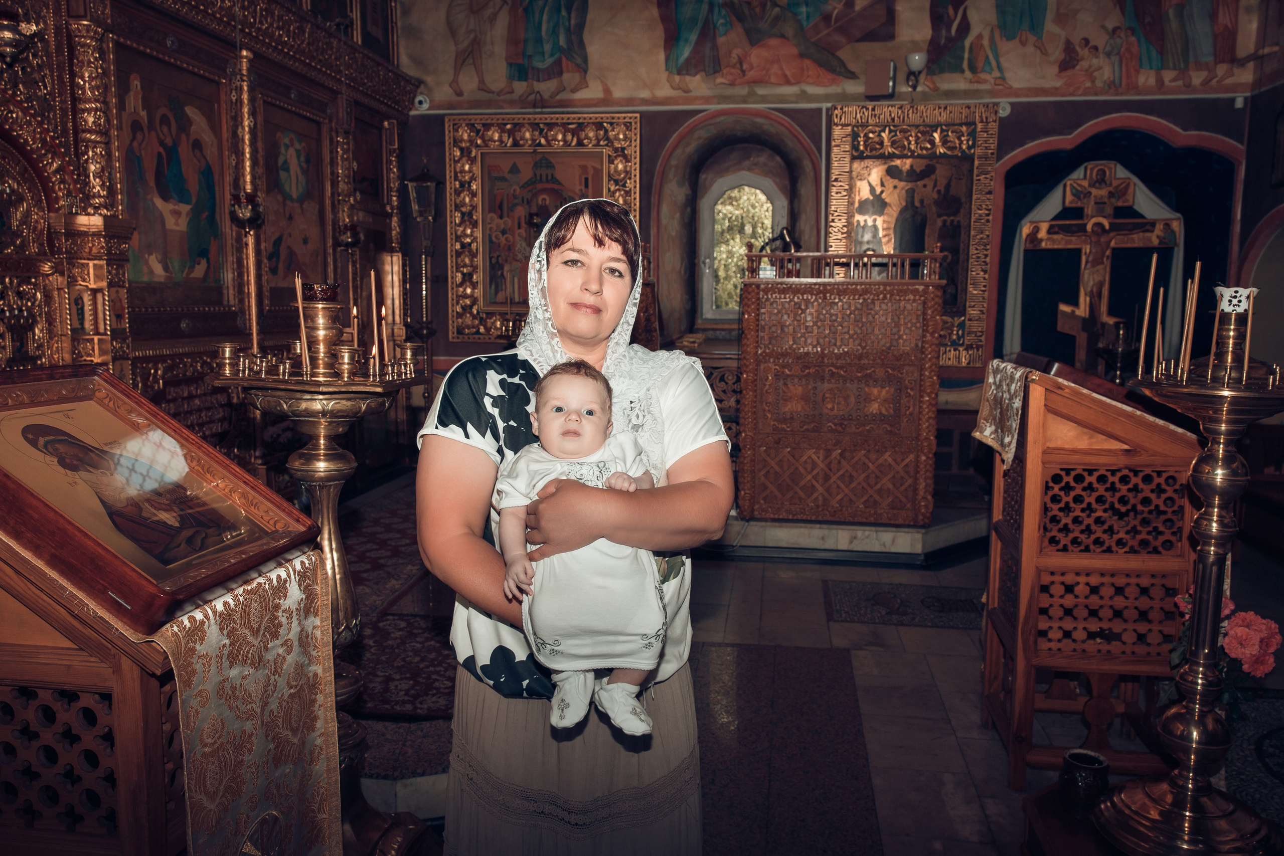 Таинство Крещения Матвея. Спасо-Преображенский храм (Спаса на Яру). Семейный фотограф в Рязани и Рязанской области