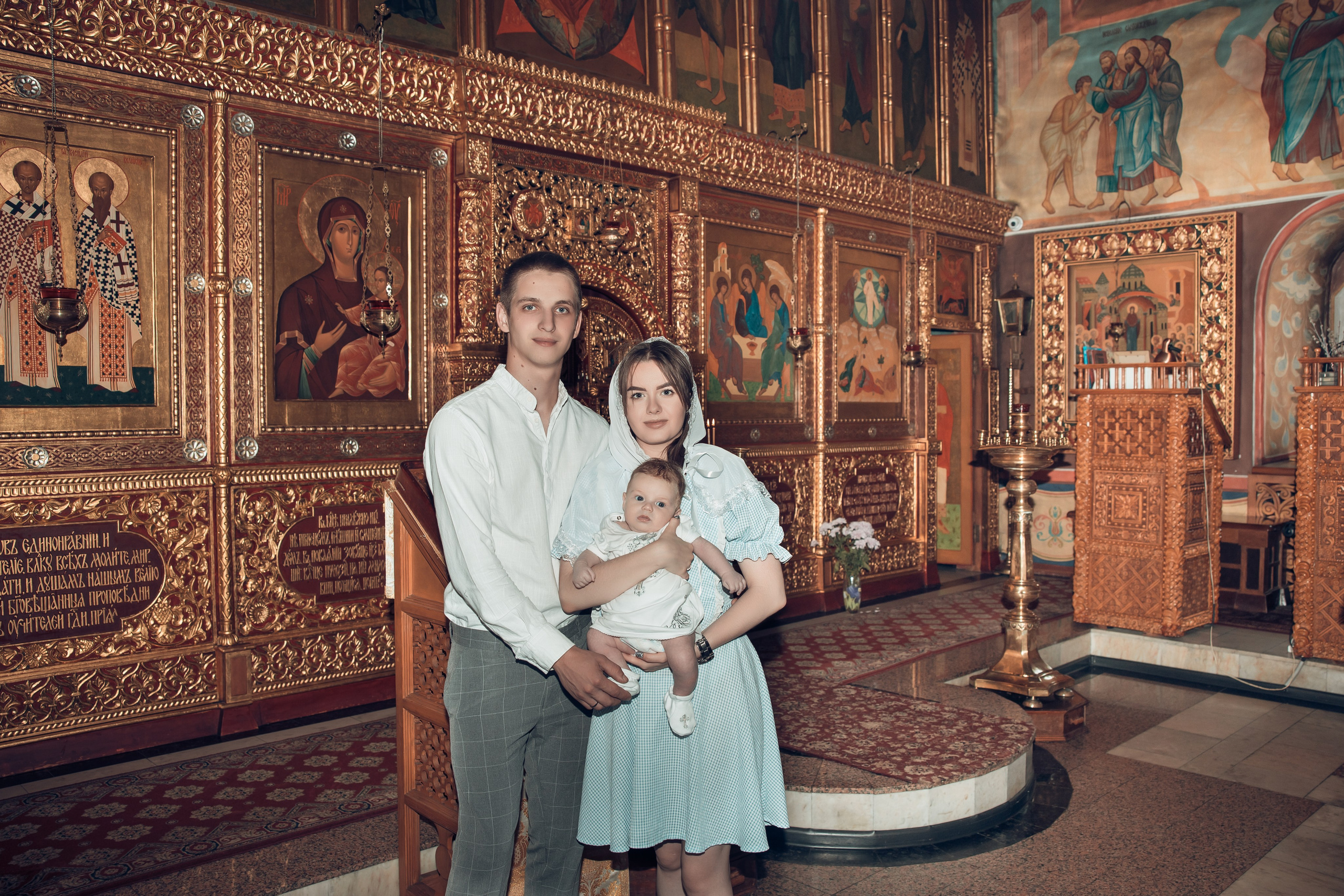 Таинство Крещения Матвея. Спасо-Преображенский храм (Спаса на Яру). Семейный фотограф в Рязани и Рязанской области