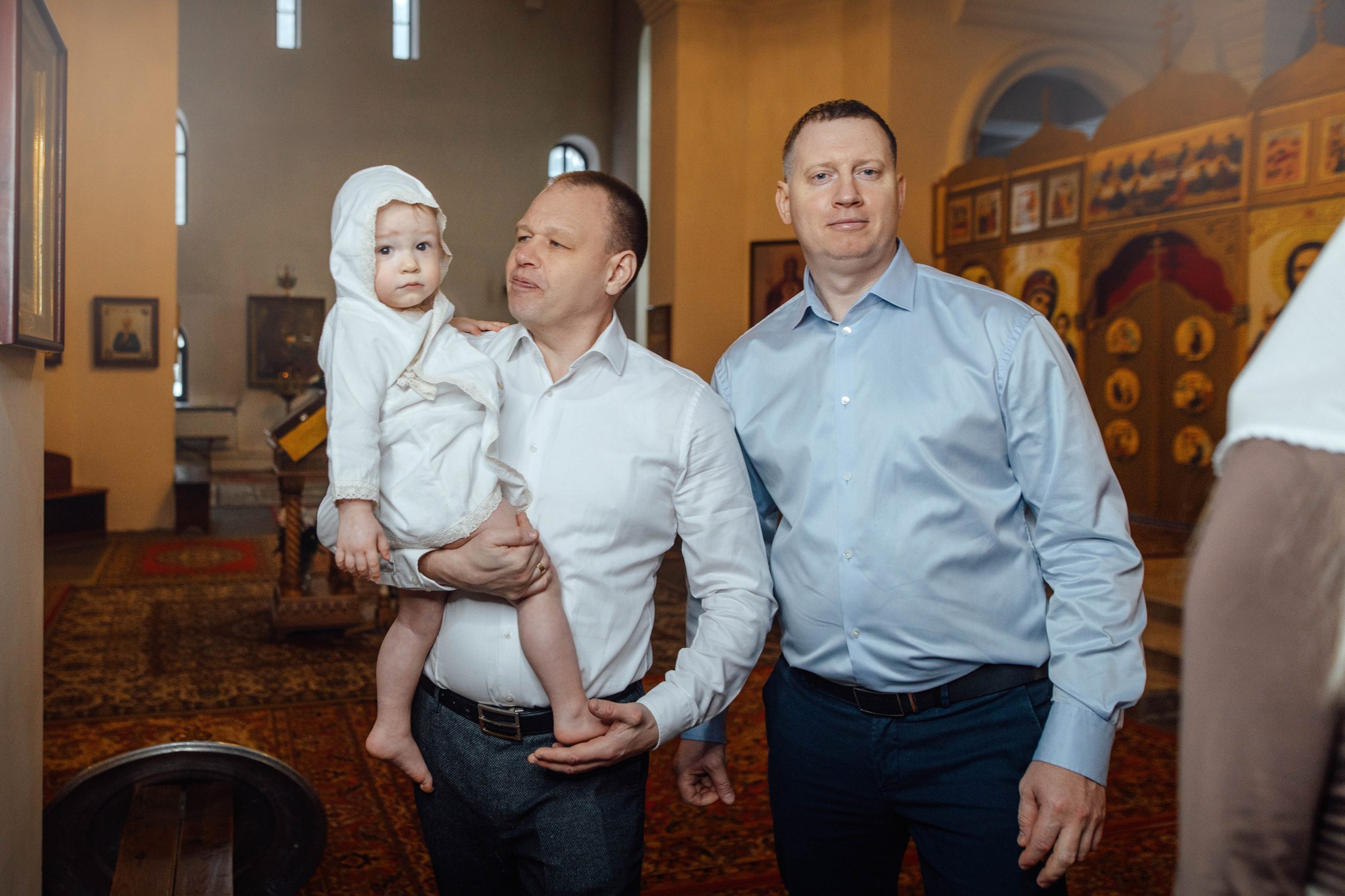 Таинство крещения Льва, храм Вознесения Господня, Ждановичи, февраль 2025