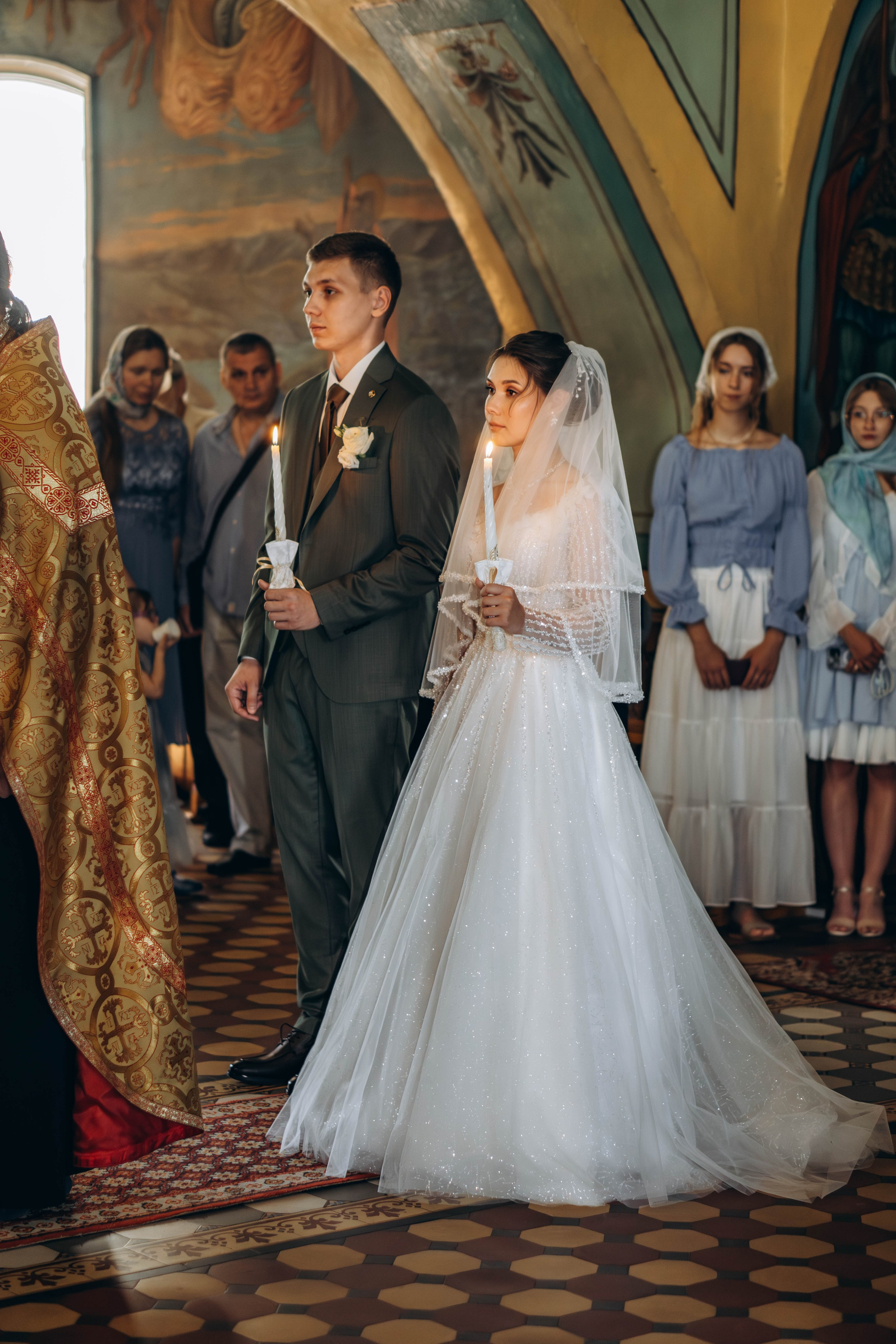 Венчание Поликарпа и Антонины Церковь Рождества Христова. Фотограф Москва Валерия Веденина