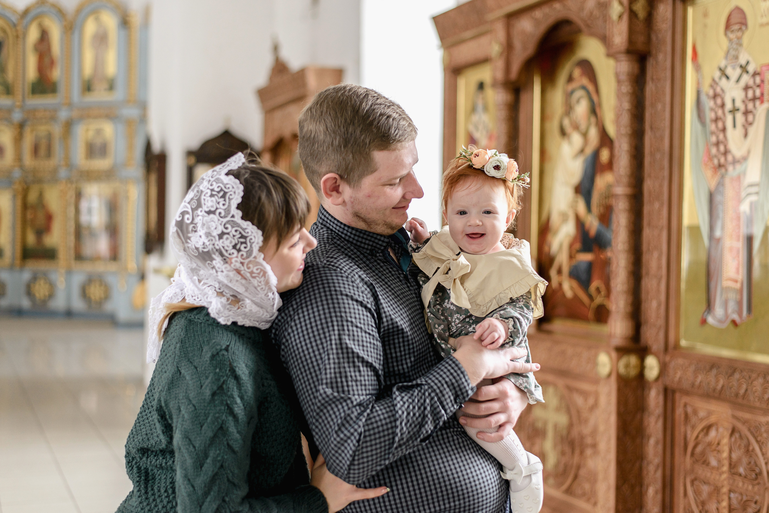 Таинство Крещения Алисы, Свято-Успенский Храм, г. Аксай. Семейный фотограф в Новочеркасске Виктория Громова