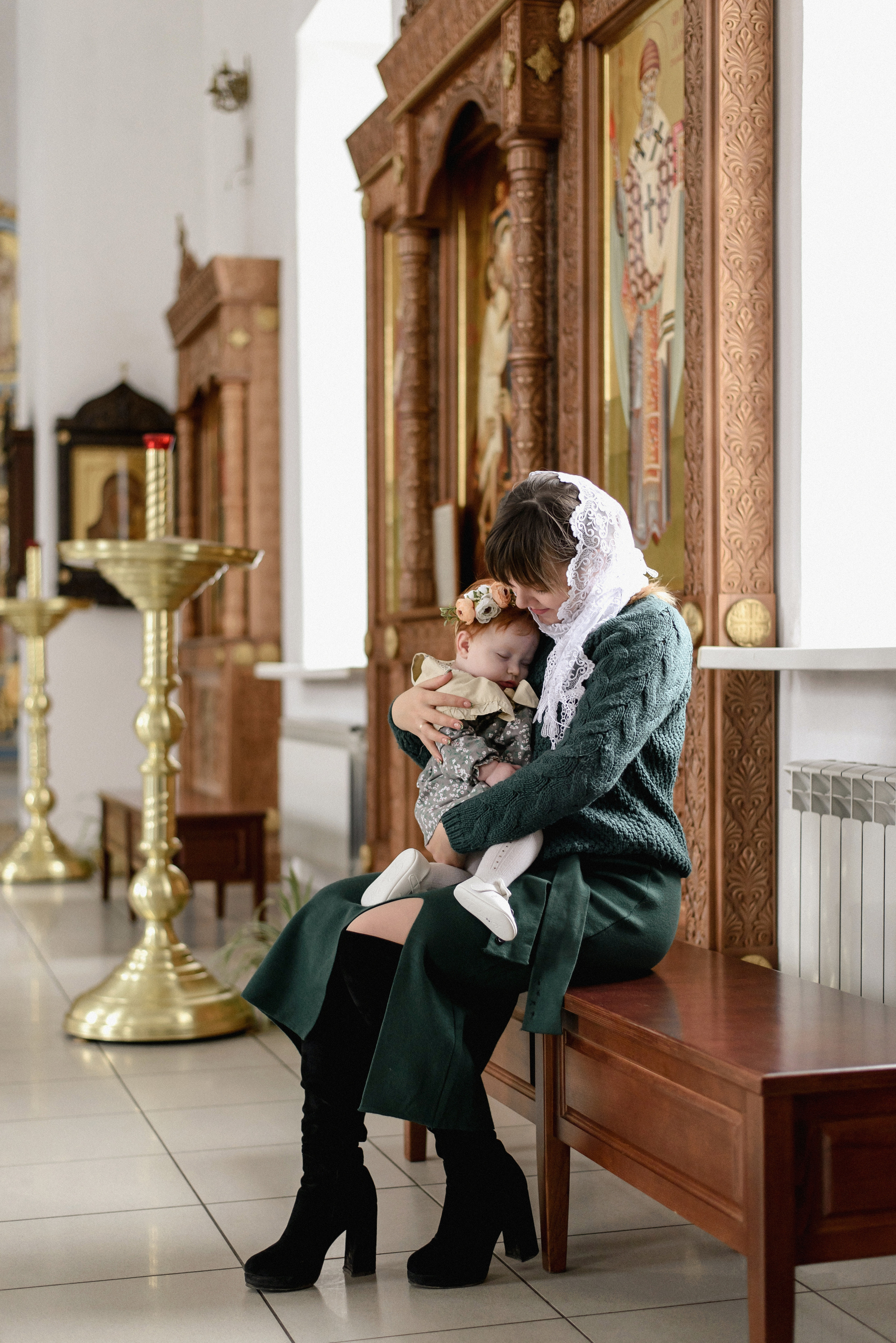 Таинство Крещения Алисы, Свято-Успенский Храм, г. Аксай. Семейный фотограф в Новочеркасске Виктория Громова