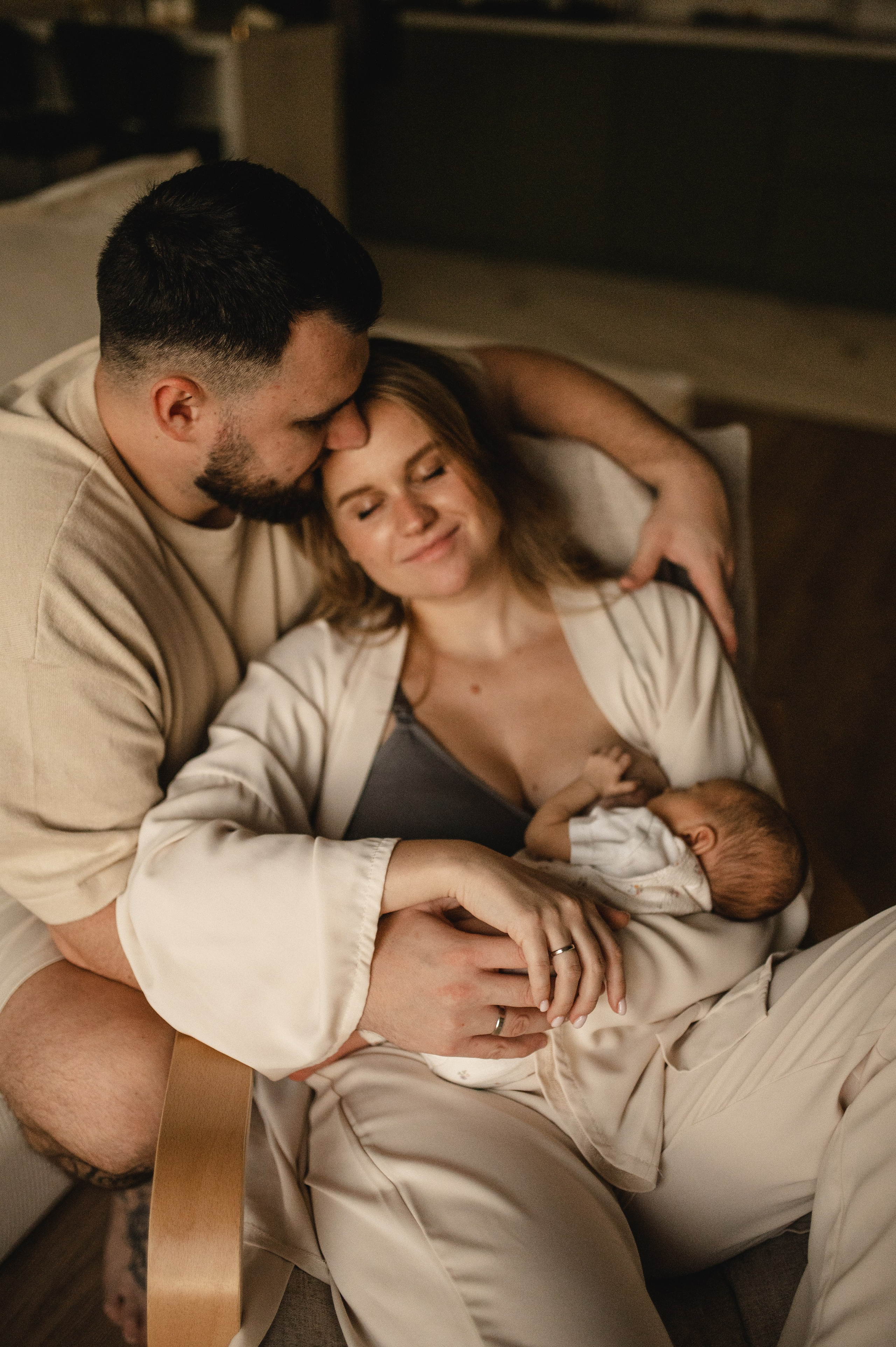 Ньюборн фотосессия в стиле лайфстайл Москва. Семейная фотосессия Бутово Москва фотограф Алина Морщагина