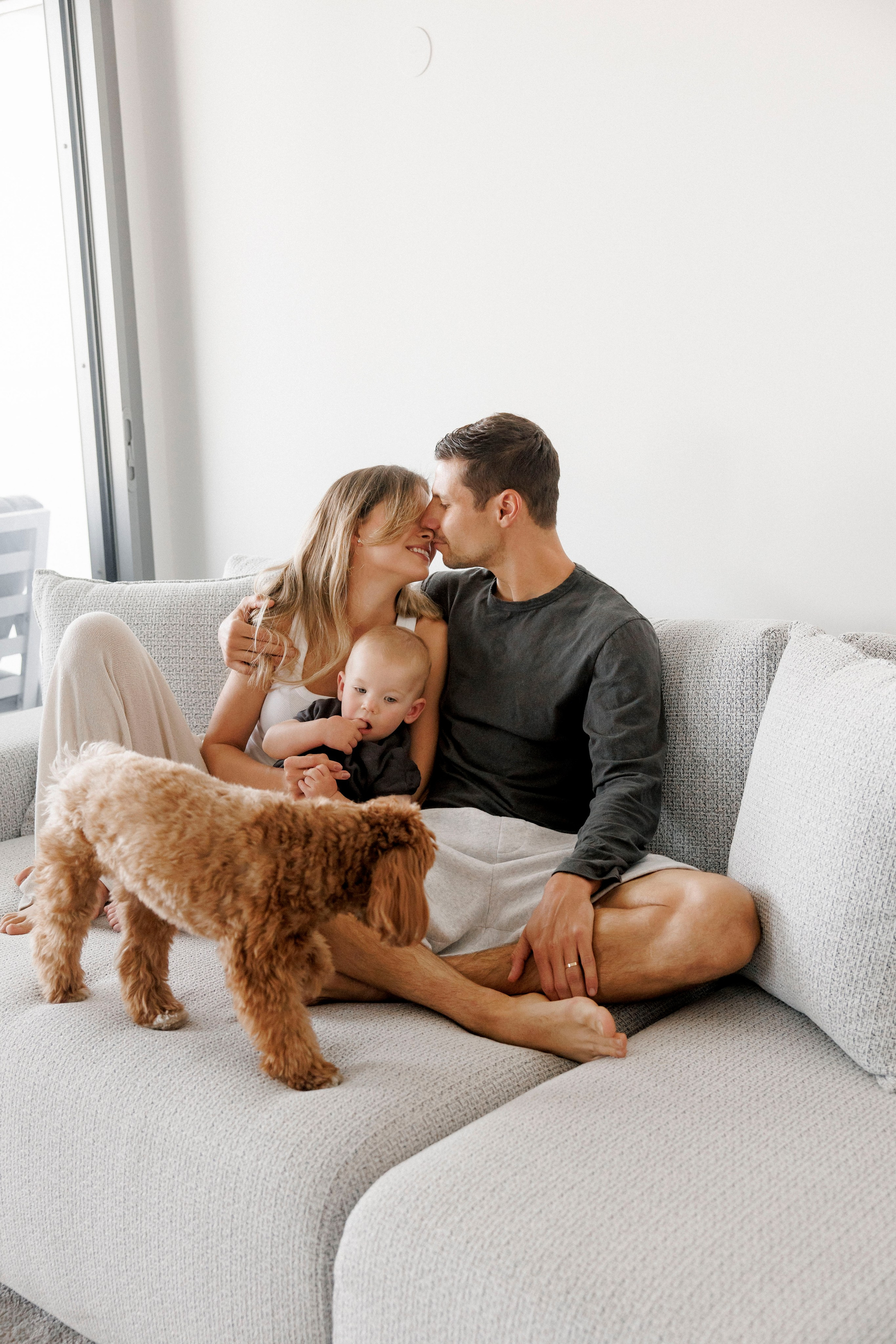 One year old at home. Wedding and family photographer