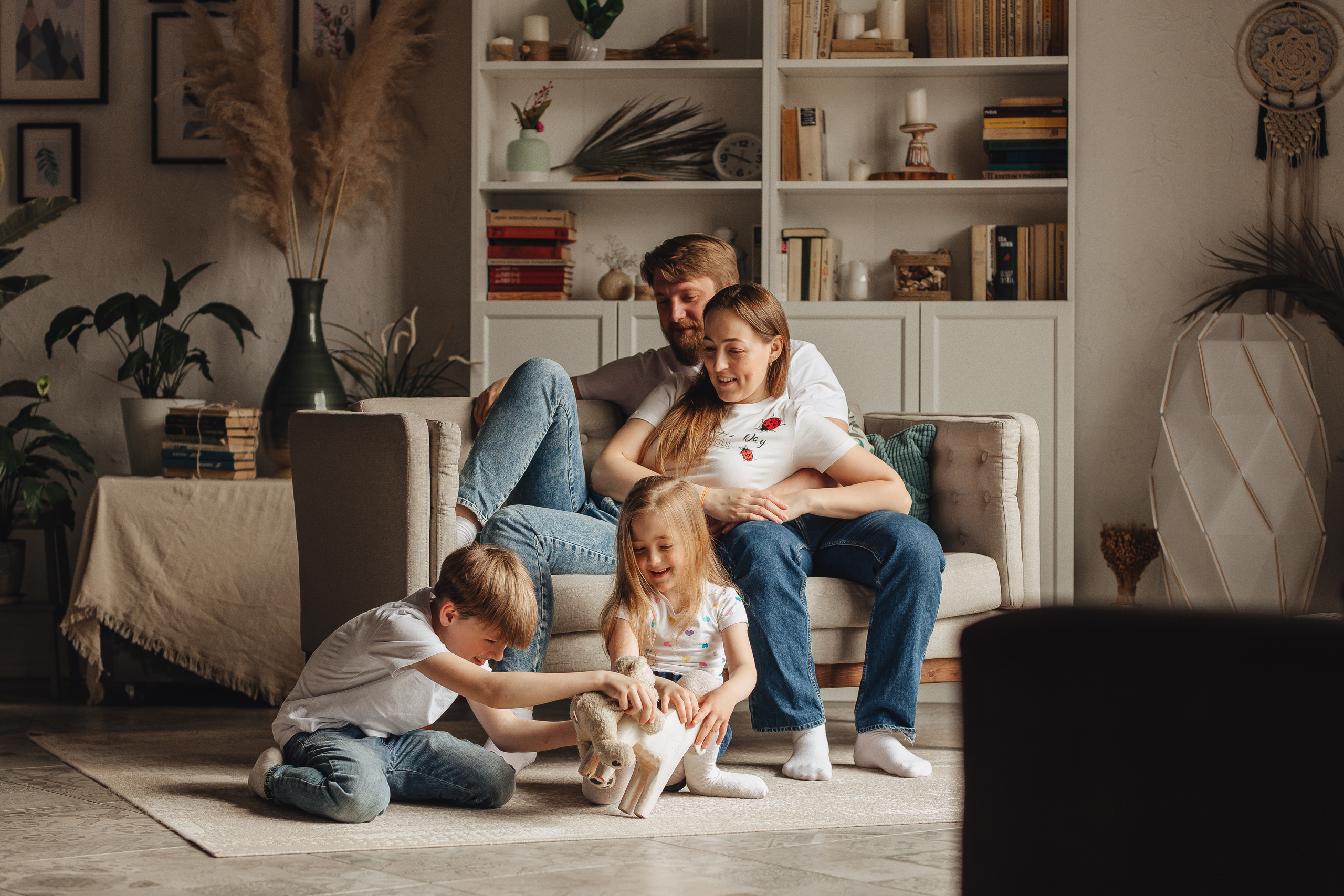 Сережа, Наташа, Савелий и Дана. Свадебный и семейный фотограф в Туле и области Маша Костина