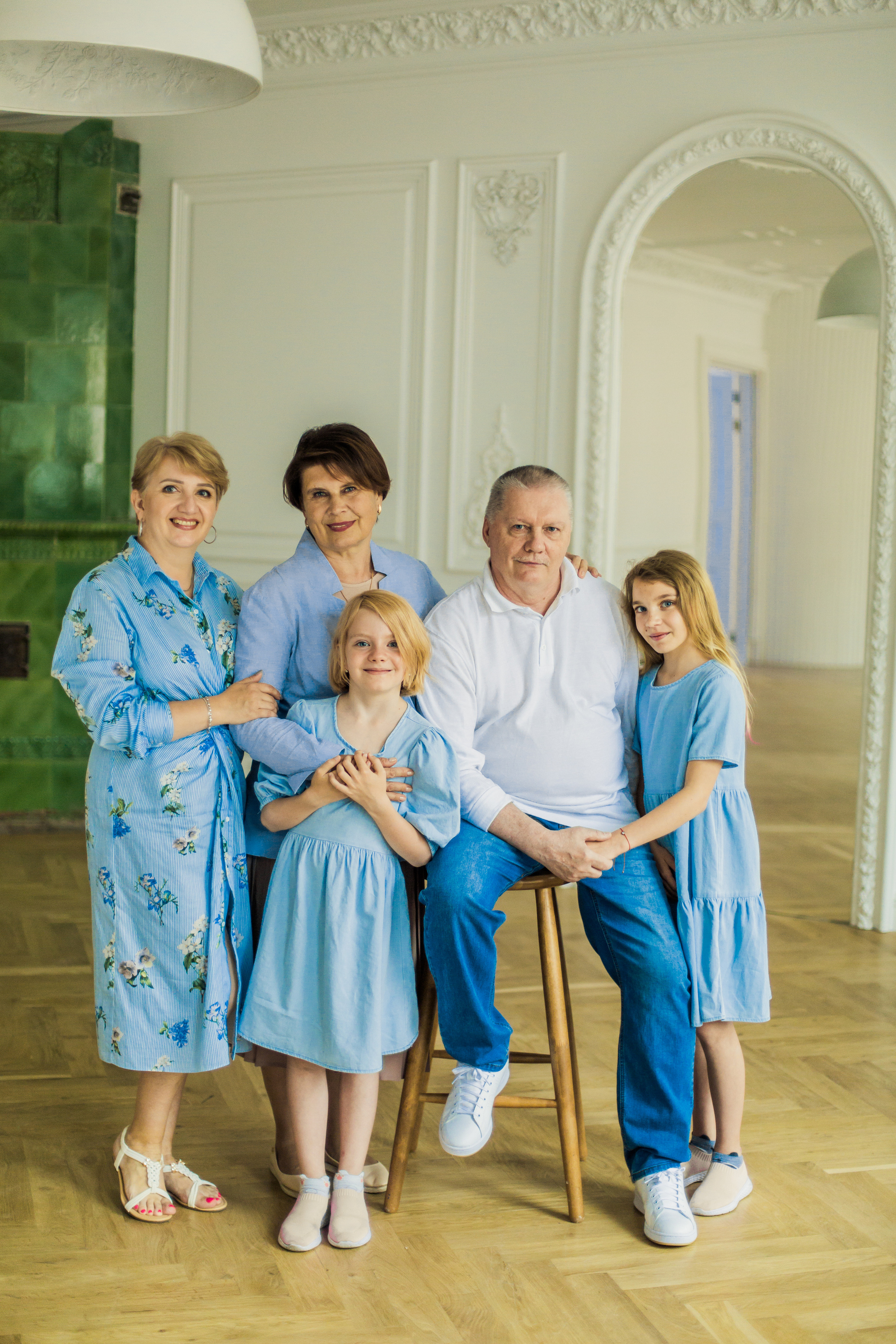 Семейная фотосессия в студии Skypoint на Петроградской. Детский, свадебный и семейный фотограф Юлия Курбатова, Санкт-Петербург