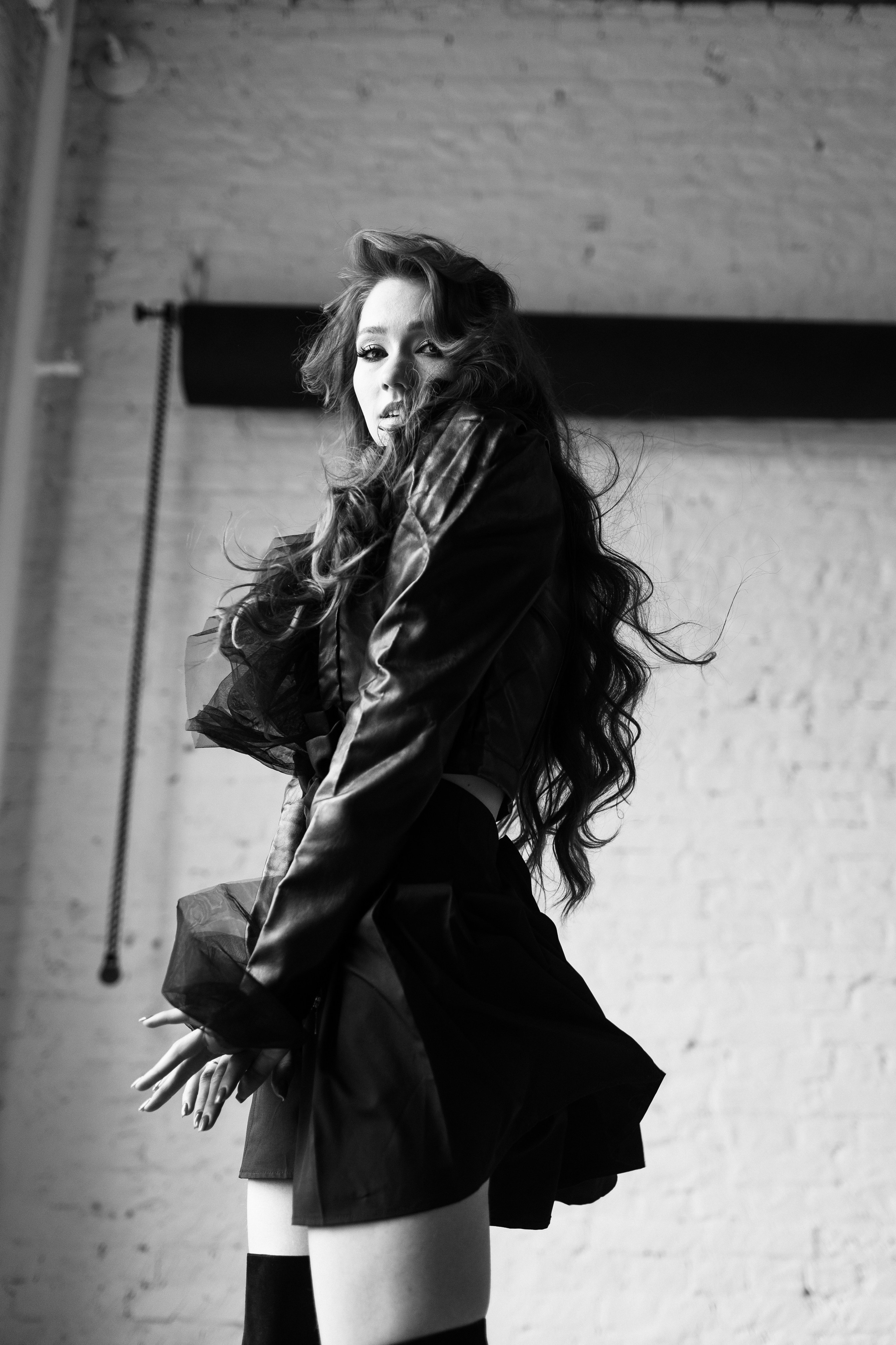 черно-белая фотография в движении