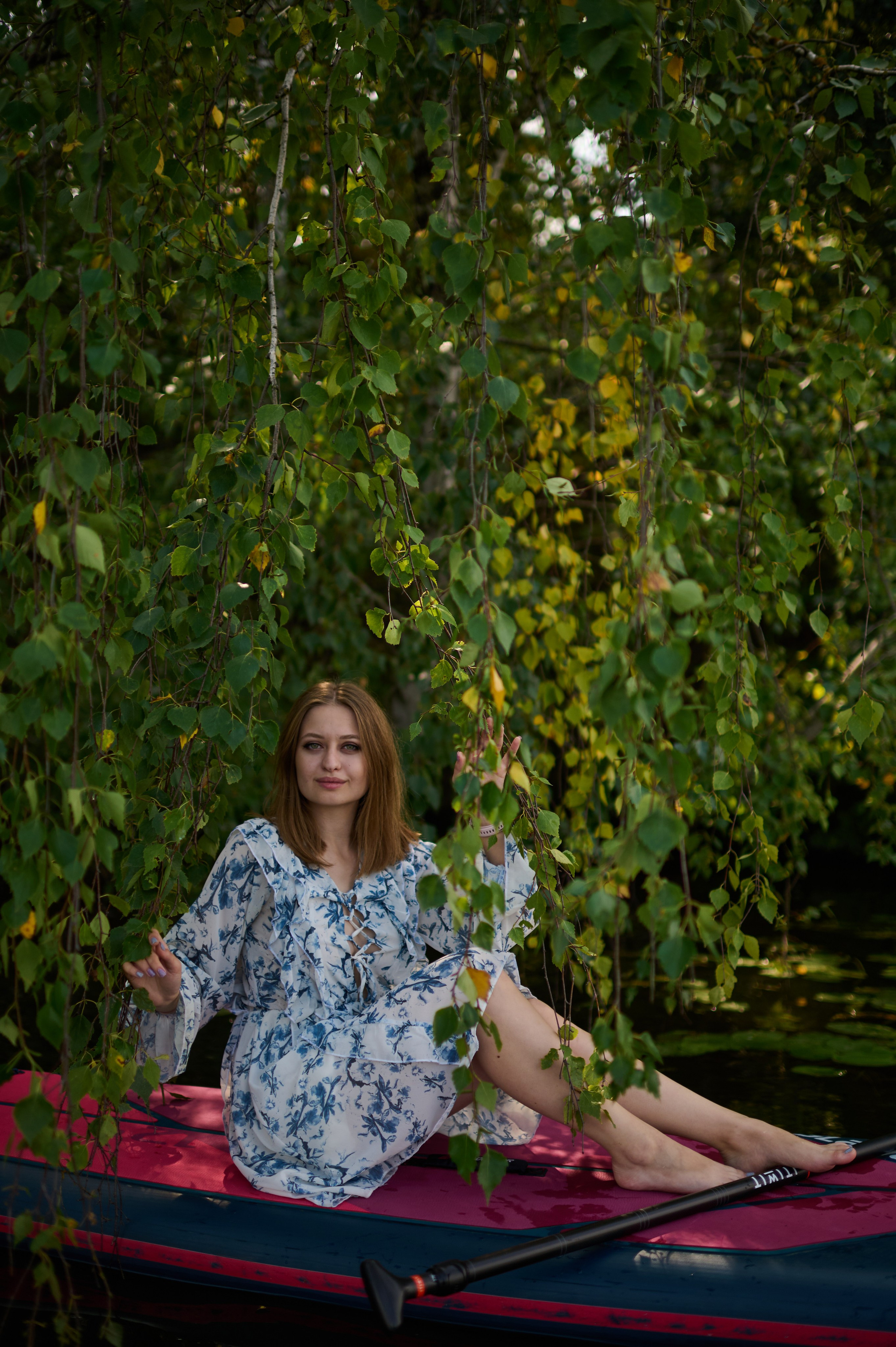 Маша. Фотосъемки на сапах, Москва. Сплавы на сапах