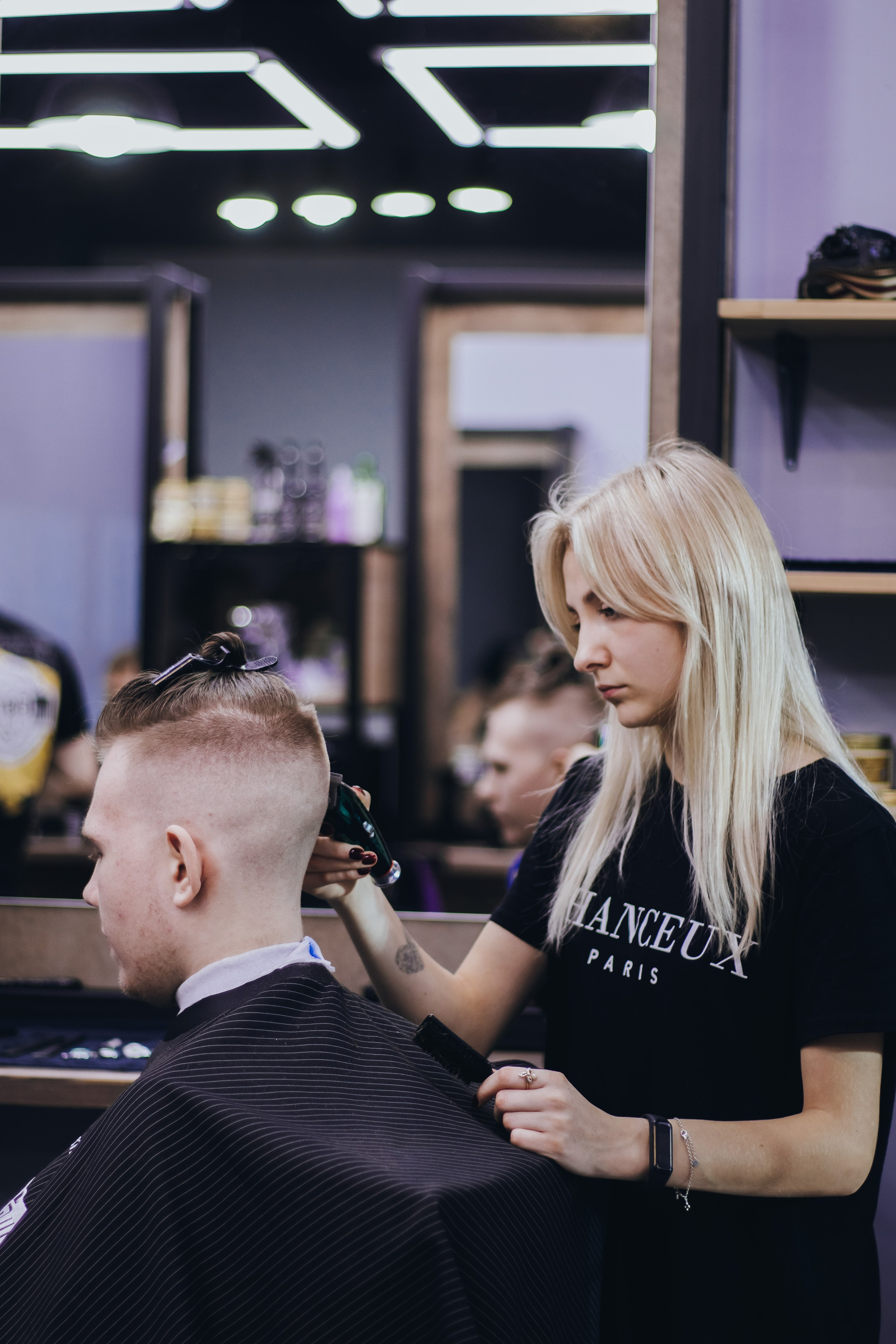 Barbershop Dad. Content shooting. KRIS KRUPINNIKOVA