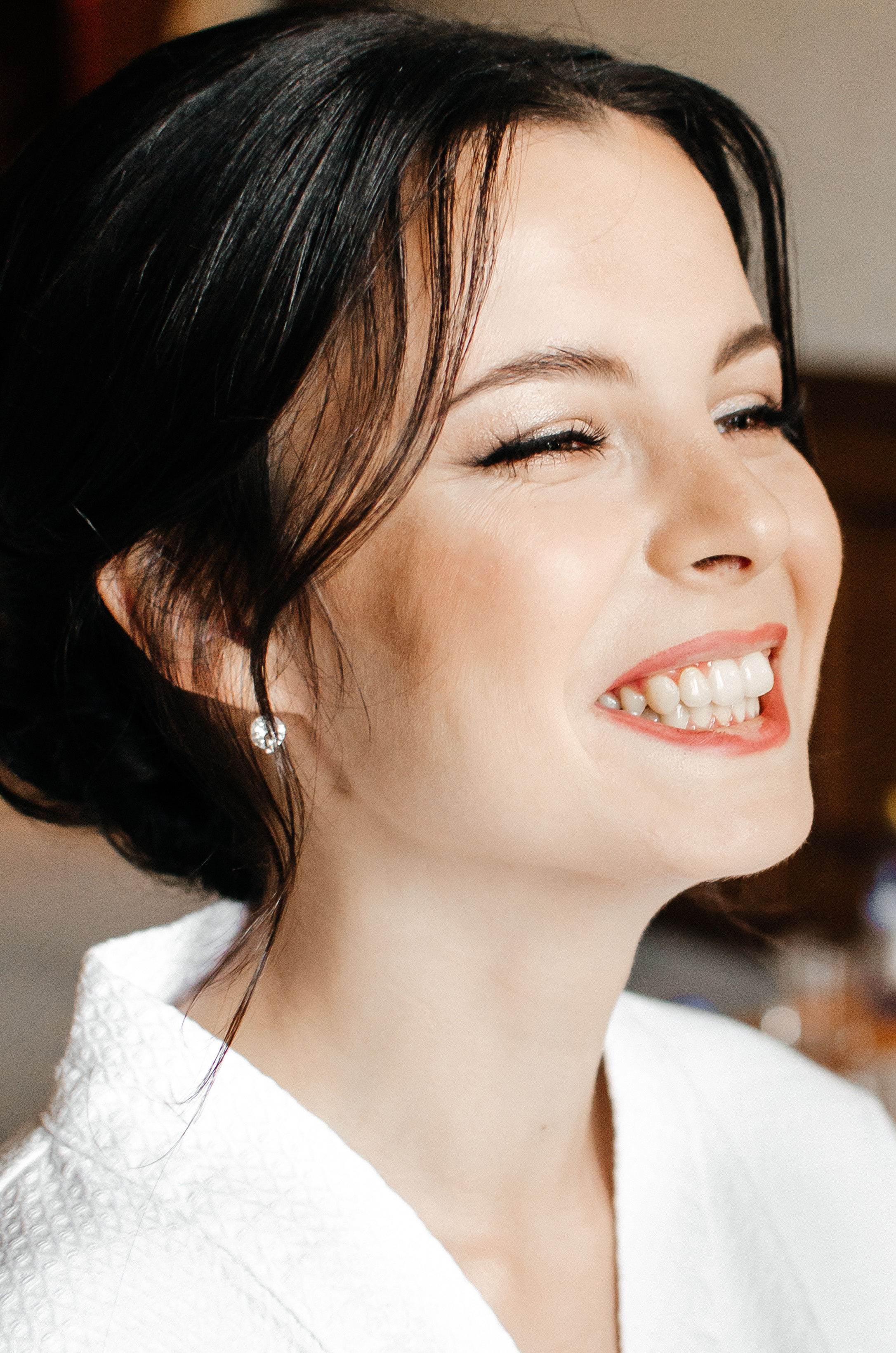 утро невесты, улыбка