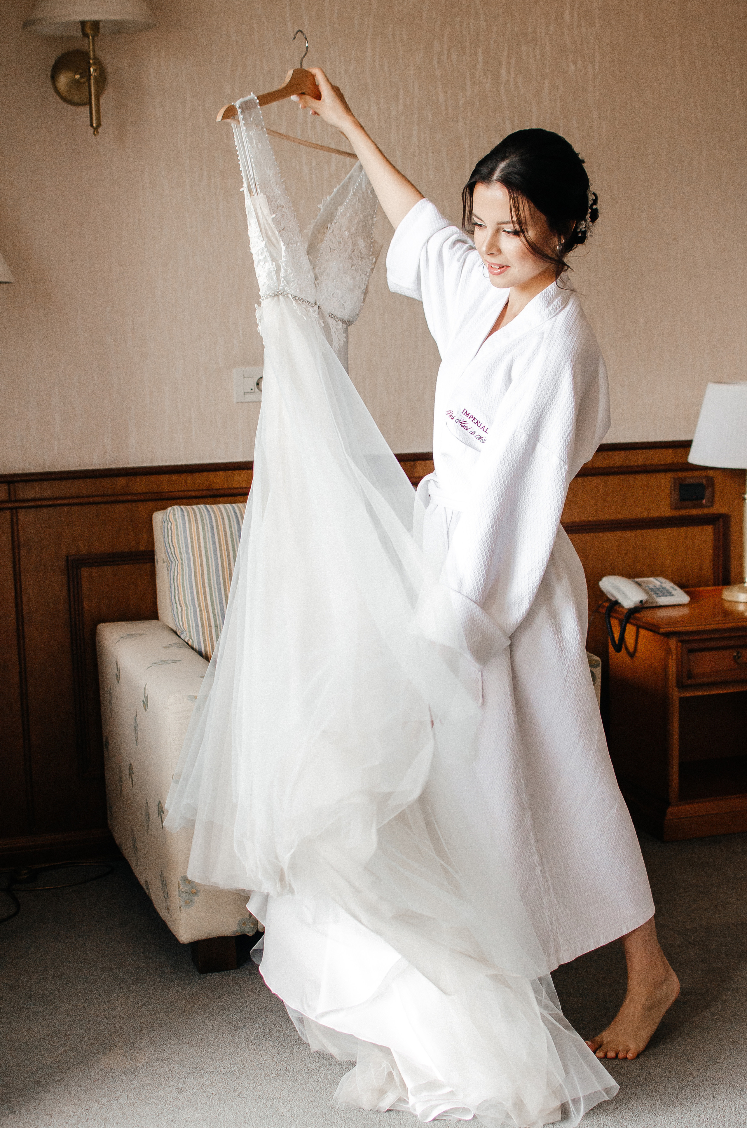 платье невесты, утро невесты 